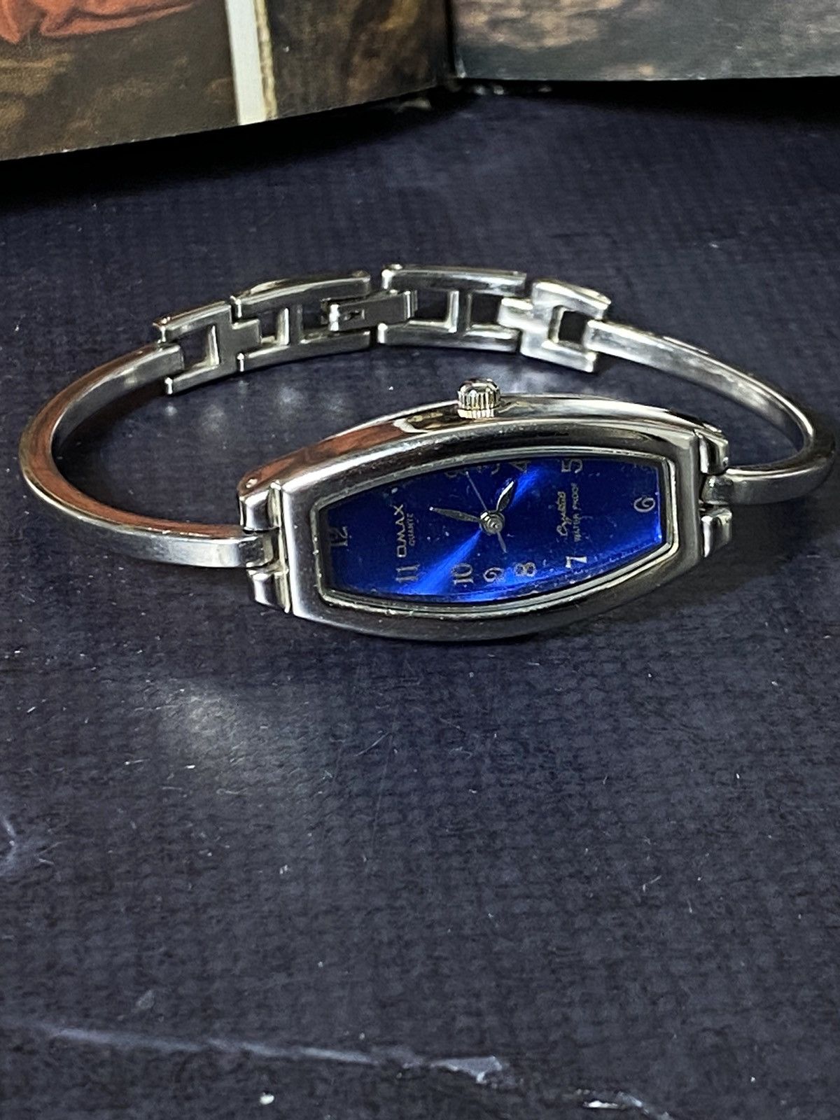 Other Vintage Omax Quartz Watch with Blue Dial Size ONE SIZE - 9 Thumbnail