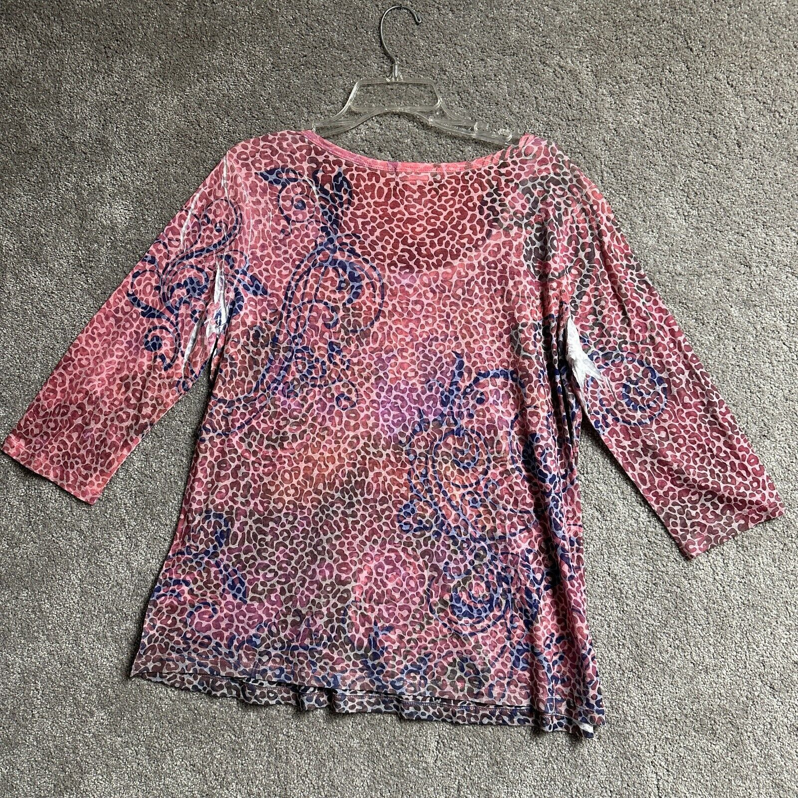 Other Y2K Leopard Print Top 16W Plus Rhinestones Whimsigoth Fairy Size XXL / US 16-18 / IT 52-54 - 2 Thumbnail