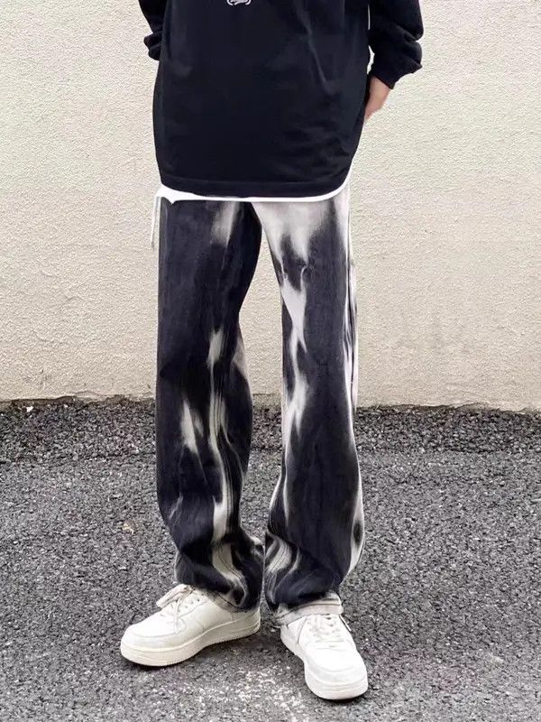 Japanese Brand Kiuchi x Kino Retro tie-dye straight-leg design jeans Size US 30 / EU 46 - 6 Thumbnail