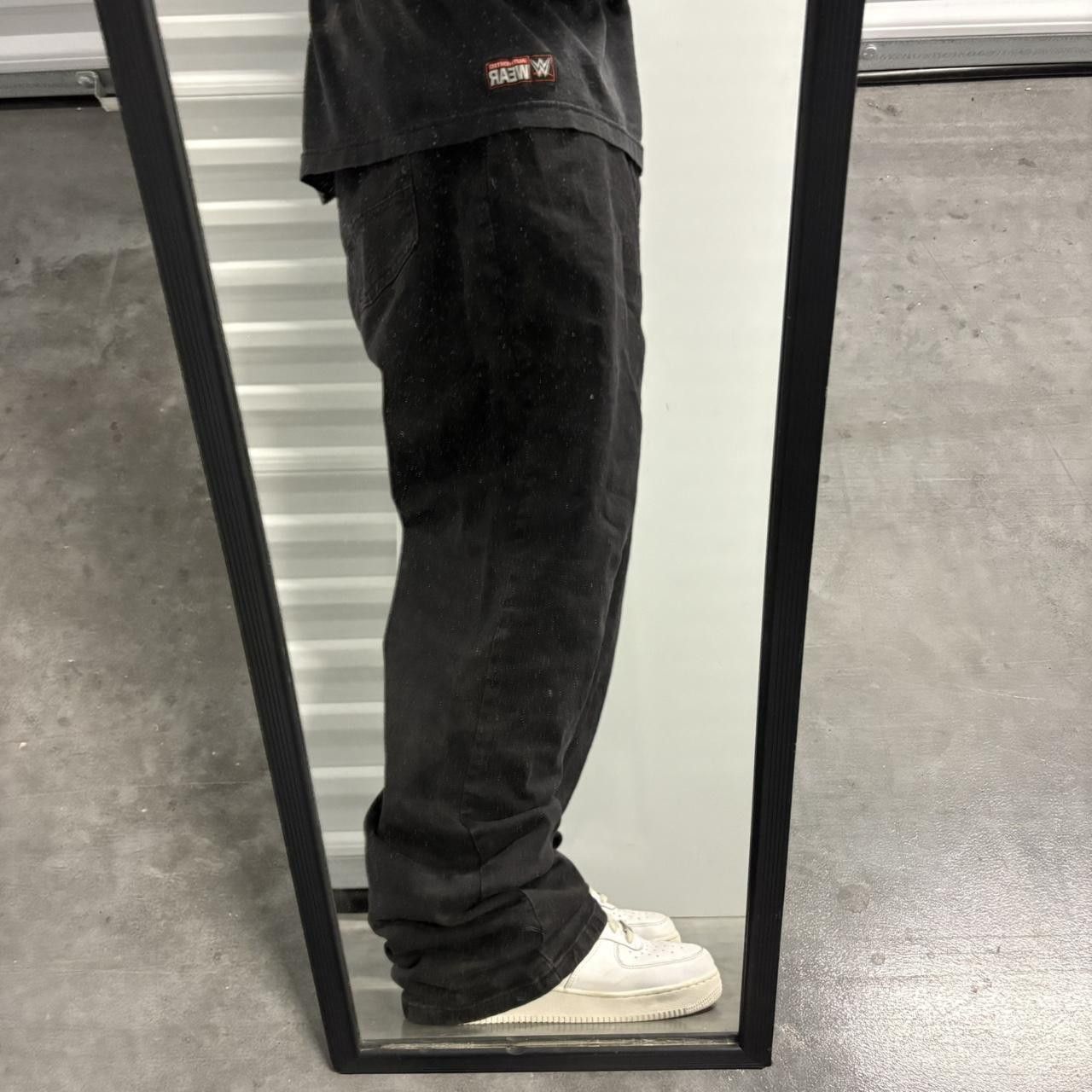 Wrangler Vintage Grunge WideLeg Skater Style Black Denim Jeans! Size US 42 / EU 58 - 2 Thumbnail