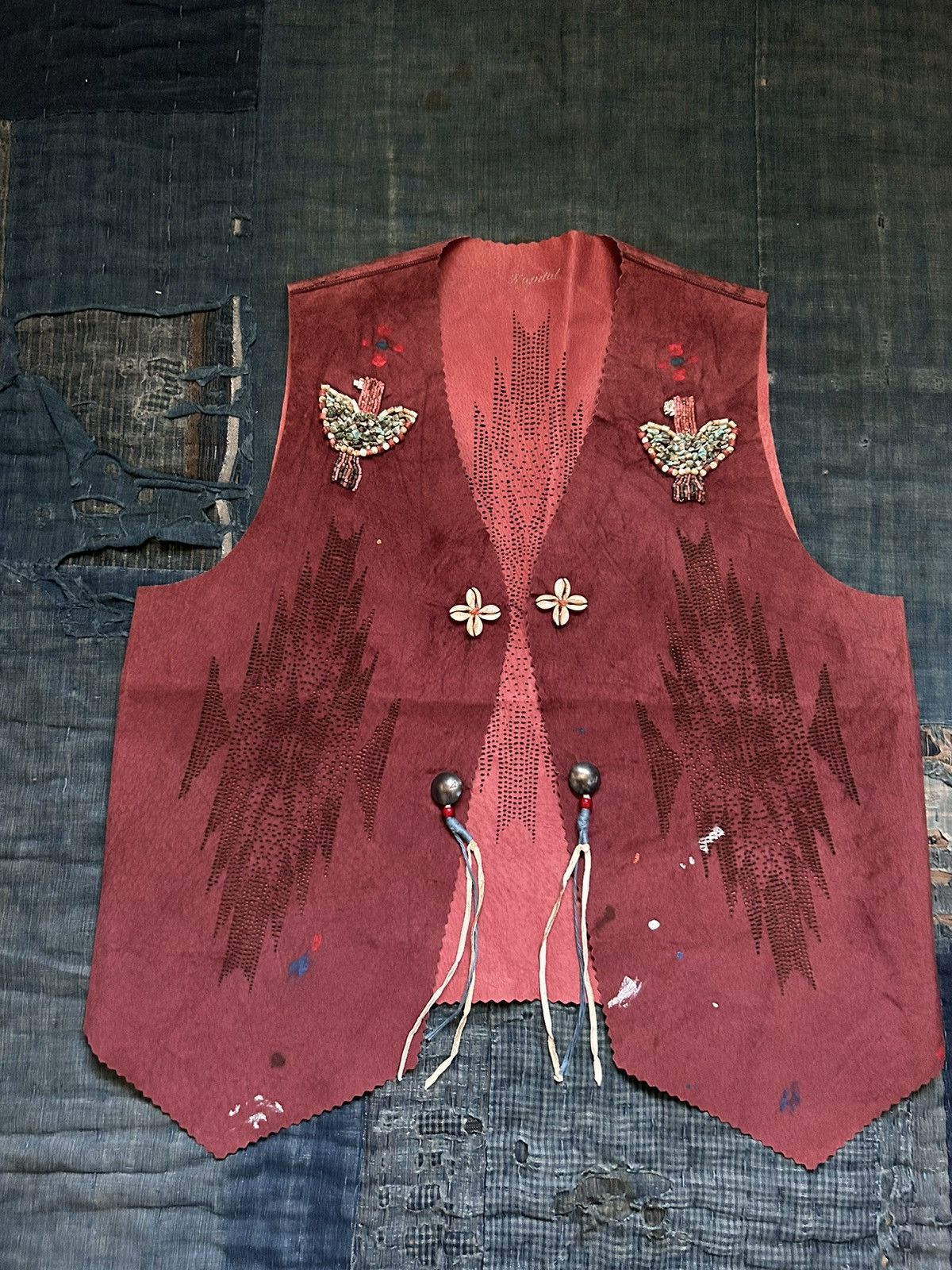 Kapital × Kapital Kountry Kapital Leather Thunderbird Vest Size US S / EU 44-46 / 1 - 1 Thumbnail