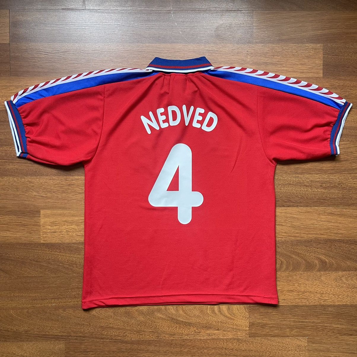 Puma × Vintage CZECH REPUBLIC PUMA 1996 EURO FOOTBALL HOME JERSEY #4 NEDVED Size US L / EU 52-54 / 3 - 1 Thumbnail
