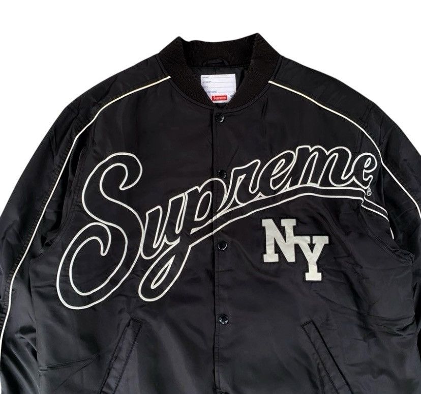 Supreme FW20 Supreme Contrast Script Varsity Jacket Size US XL / EU 56 / 4 - 2 Thumbnail