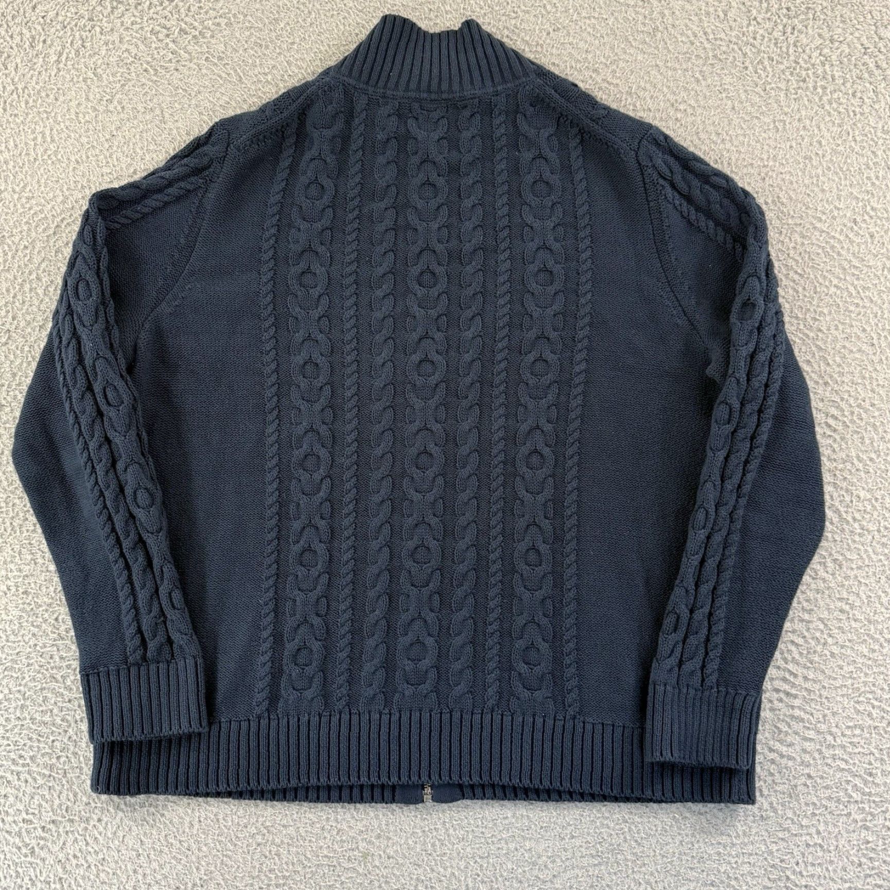 Vintage VINTAGE LL Bean Sweater Womens 1X Blue Full Zip Long Sleeve Cable Knit Cardigan Outdoor Size XL / US 12-14 / IT 48-50 - 7 Thumbnail