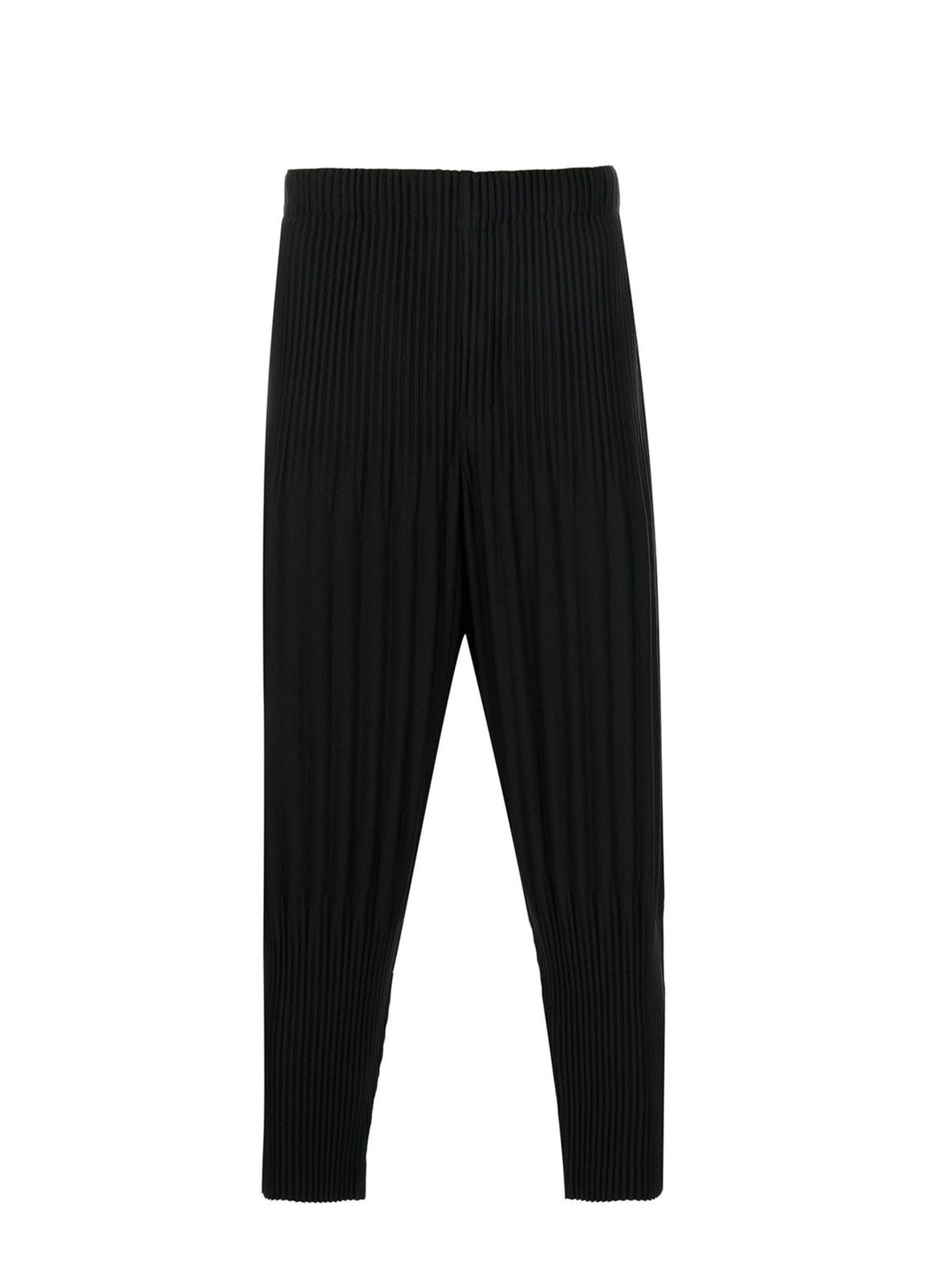 image of Homme Plisse Issey Miyake Homme Plissé Issey Miyake Tapper Leg Pleated Pants in Black (Size 34)