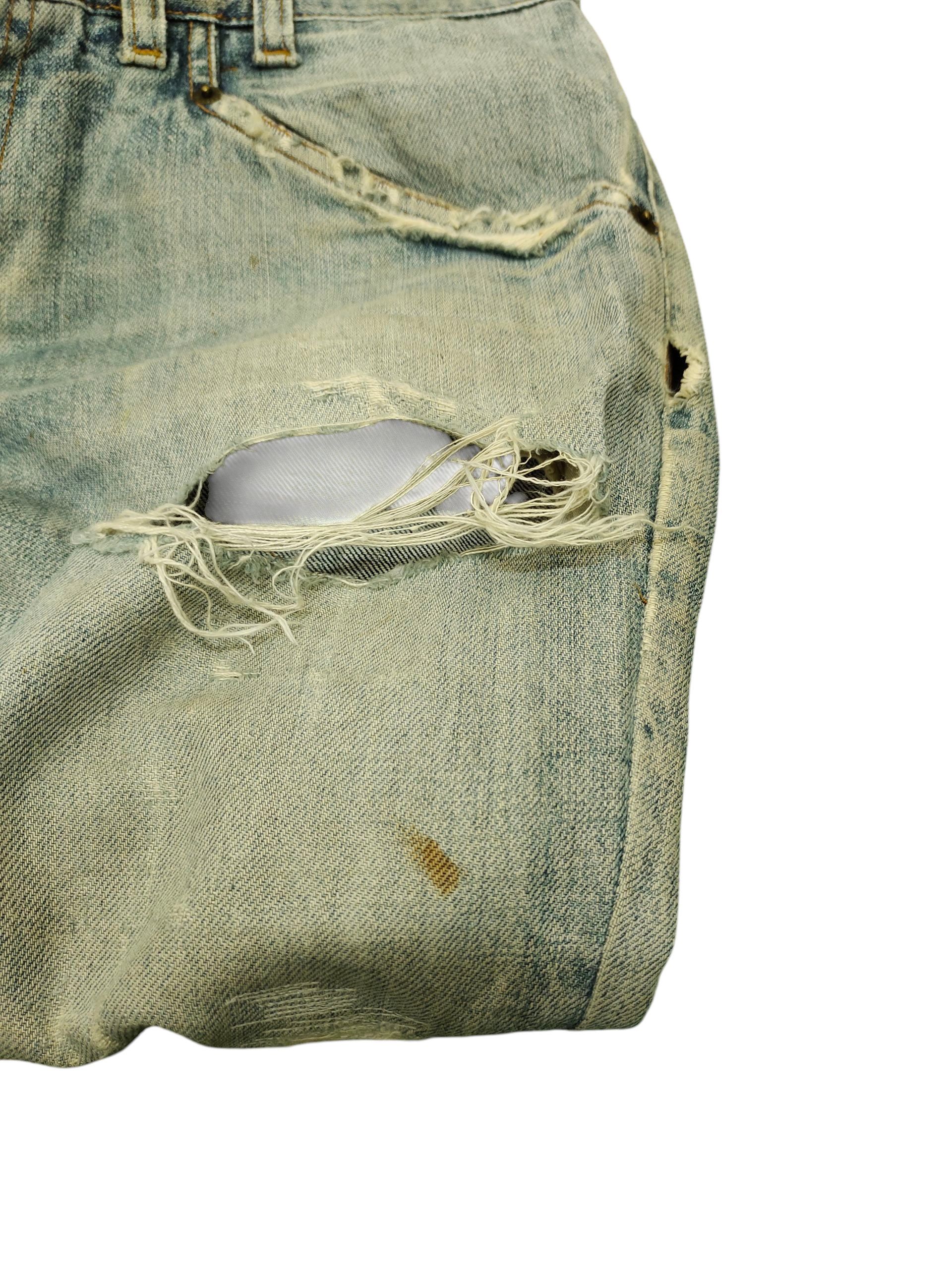 Dolce & Gabbana Vintage 90s Dolce & Gabbana Clawmark Distress Denim Jeans Size US 33 - 13 Thumbnail