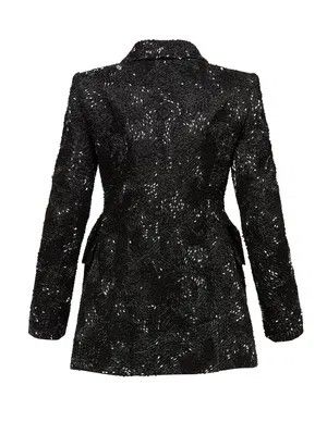 Balenciaga o1mt1gz0325 Hourglass Jacket in Black Size XS / US 0-2 / IT 36-38 - 2 Thumbnail