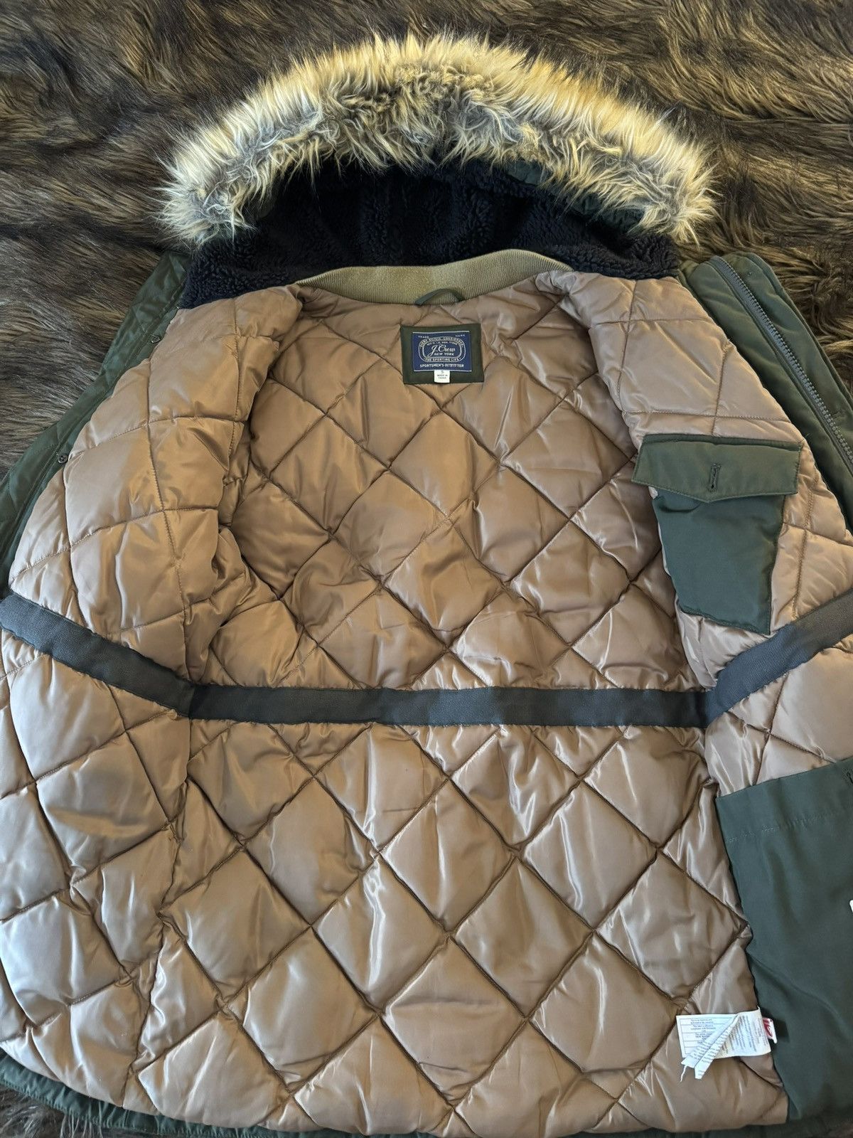 J.Crew J.Crew Nordic Expedition Parka — Olive (Faux Fur Trim) Size US S / EU 44-46 / 1 - 2 Thumbnail