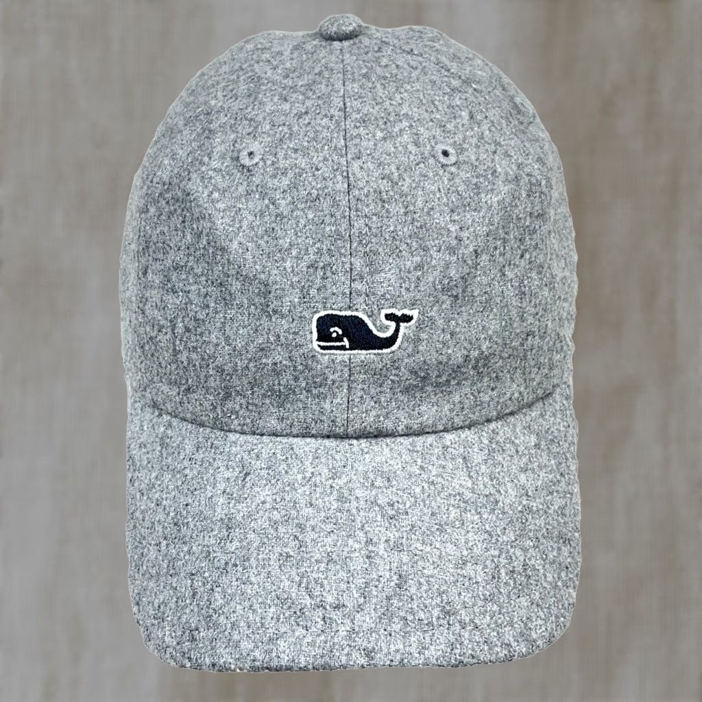 Vineyard Vines Vineyard Vines Hat Cap Wool Heather Gray Leather Strap Back Adjustable Size ONE SIZE - 1 Thumbnail