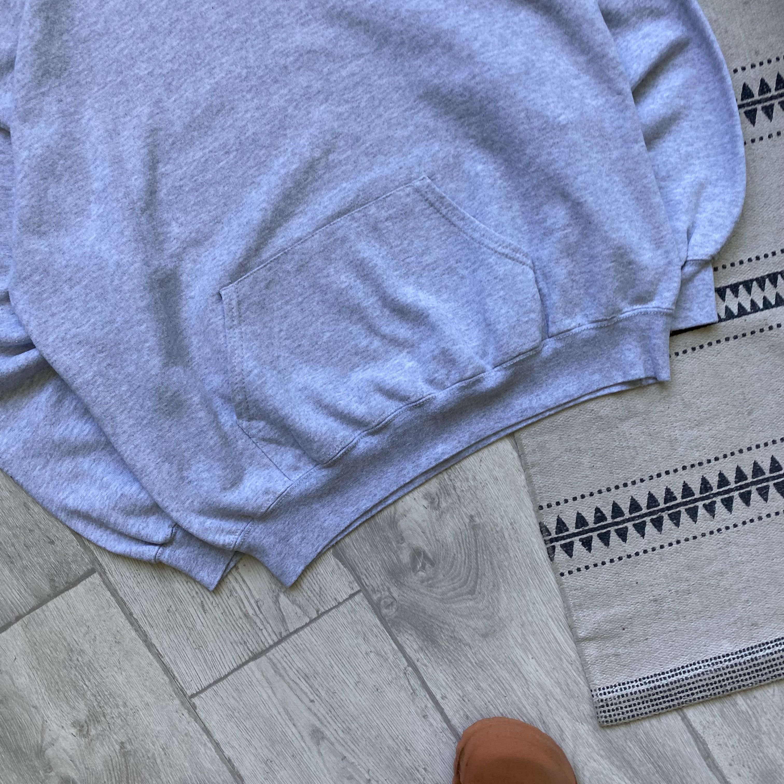 Fruit Of The Loom 🍇 Vintage FOTL blank hoodie Gray Russell Athletic style Size US L / EU 52-54 / 3 - 4 Thumbnail