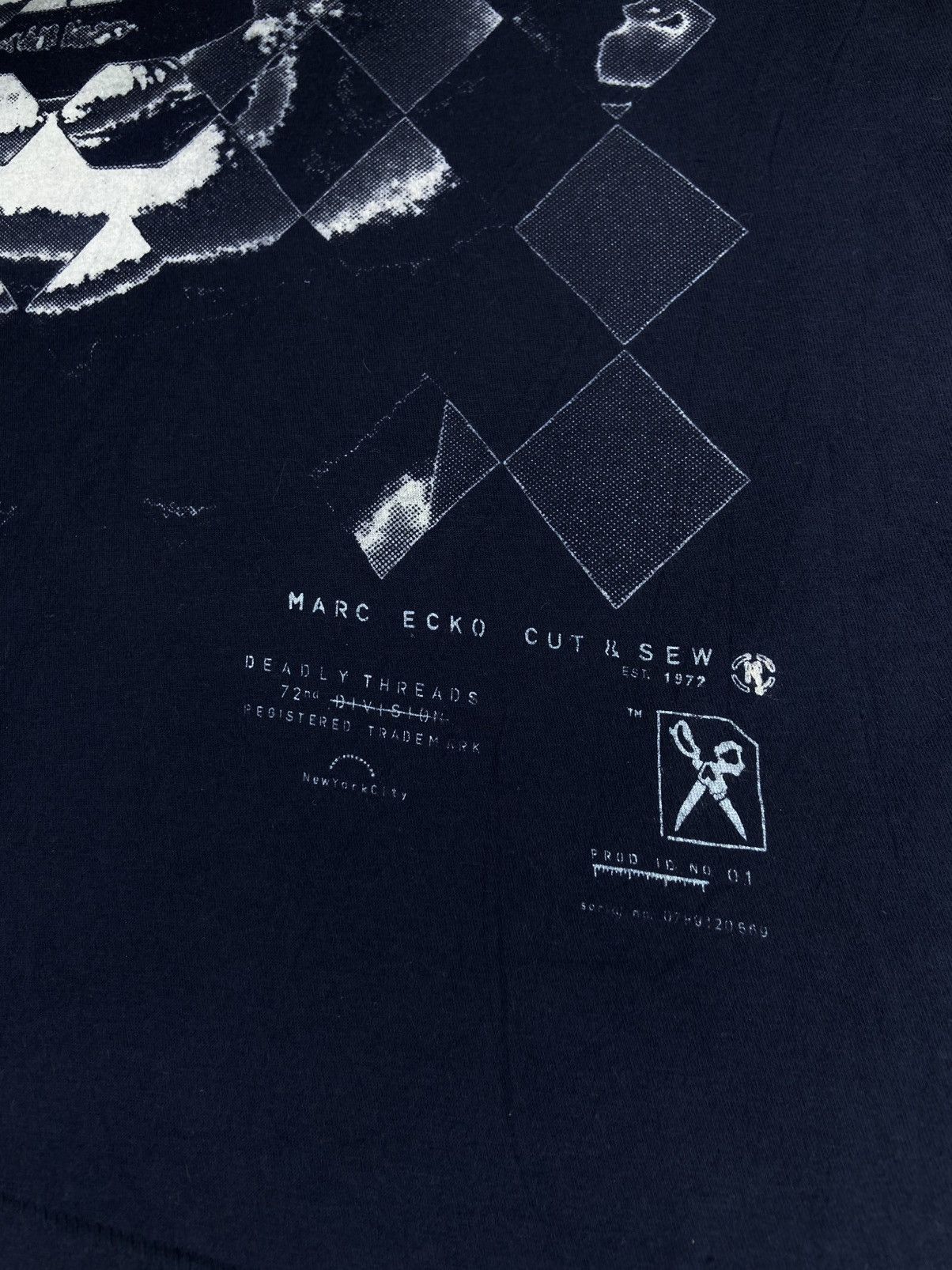Ecko Unltd. × Marc Ecko Marc Ecko Cut & Sew Reflective Face Printed Navy Tee Size US L / EU 52-54 / 3 - 7 Thumbnail