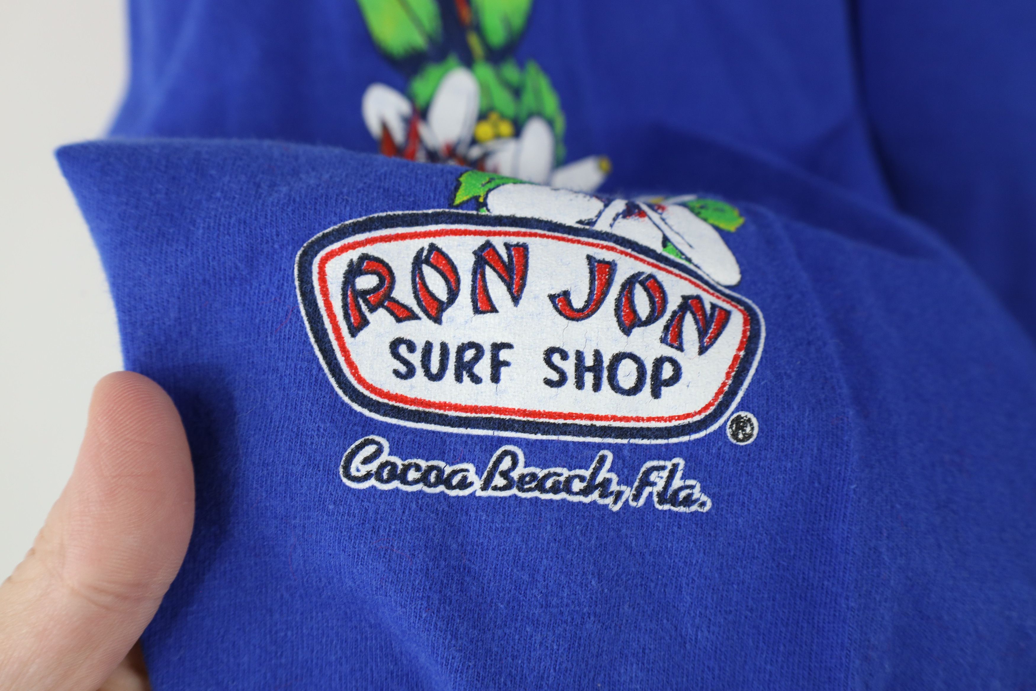 Vintage Vintage Ron Jon Surf Shop Flower Parrot Long Sleeve T-Shirt Size US XL / EU 56 / 4 - 5 Thumbnail