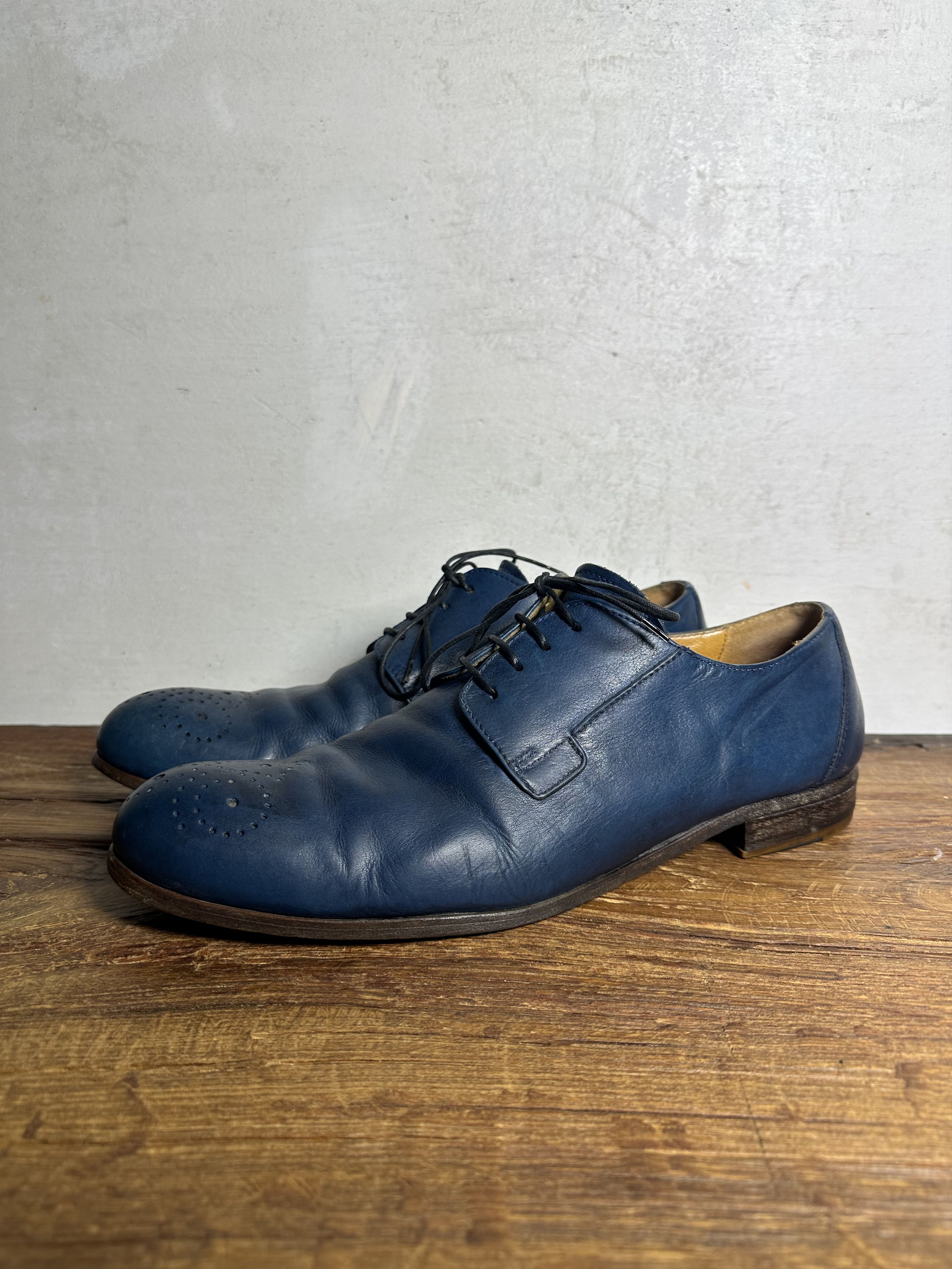 MoMA Moma Blue Lace-Up Shoes Size US 12 / EU 45 - 2 Thumbnail