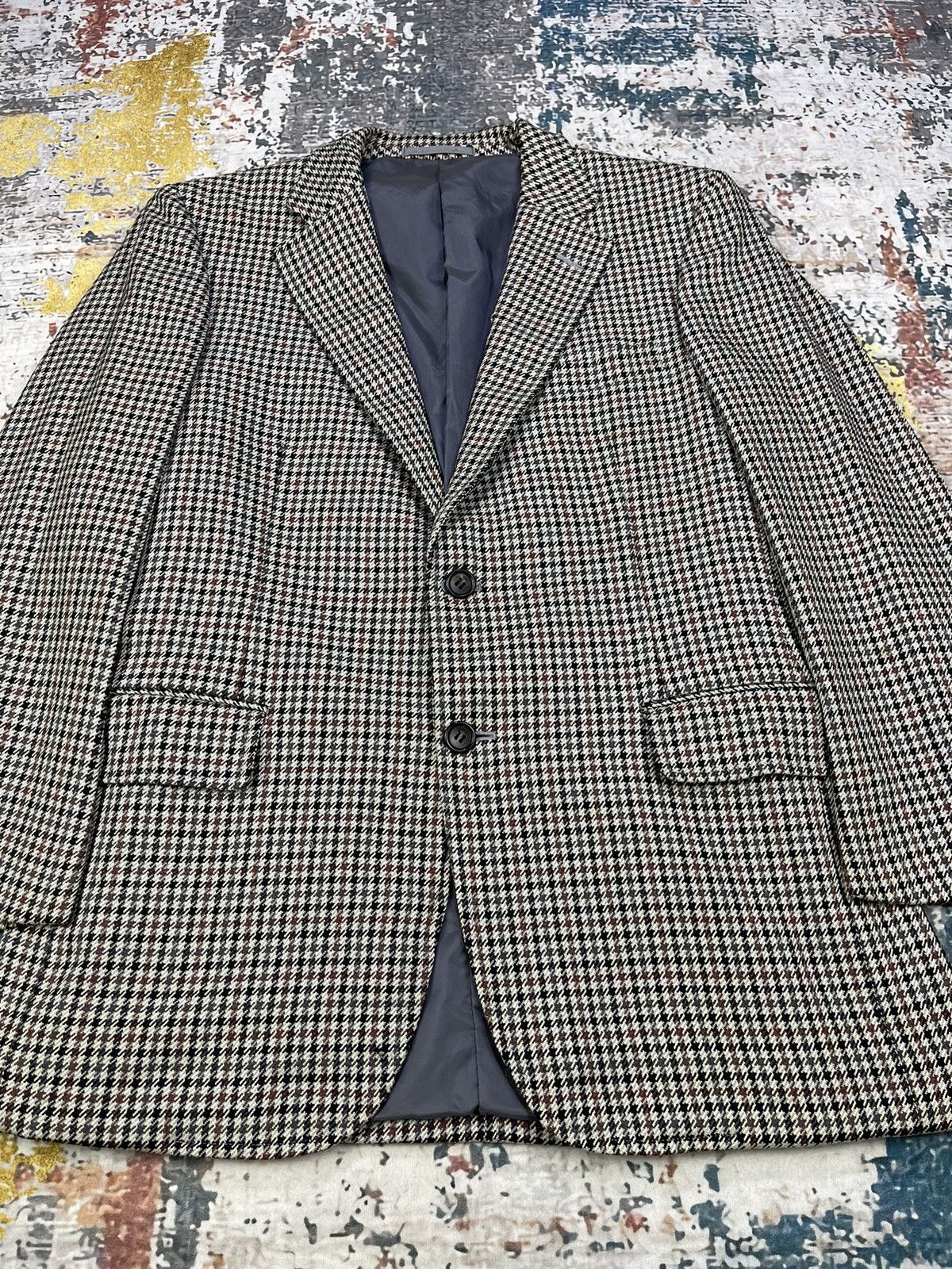 Burberry Vintage Burberrys Houndstooth Check Blazer Size US M / EU 48-50 / 2 - 4 Thumbnail