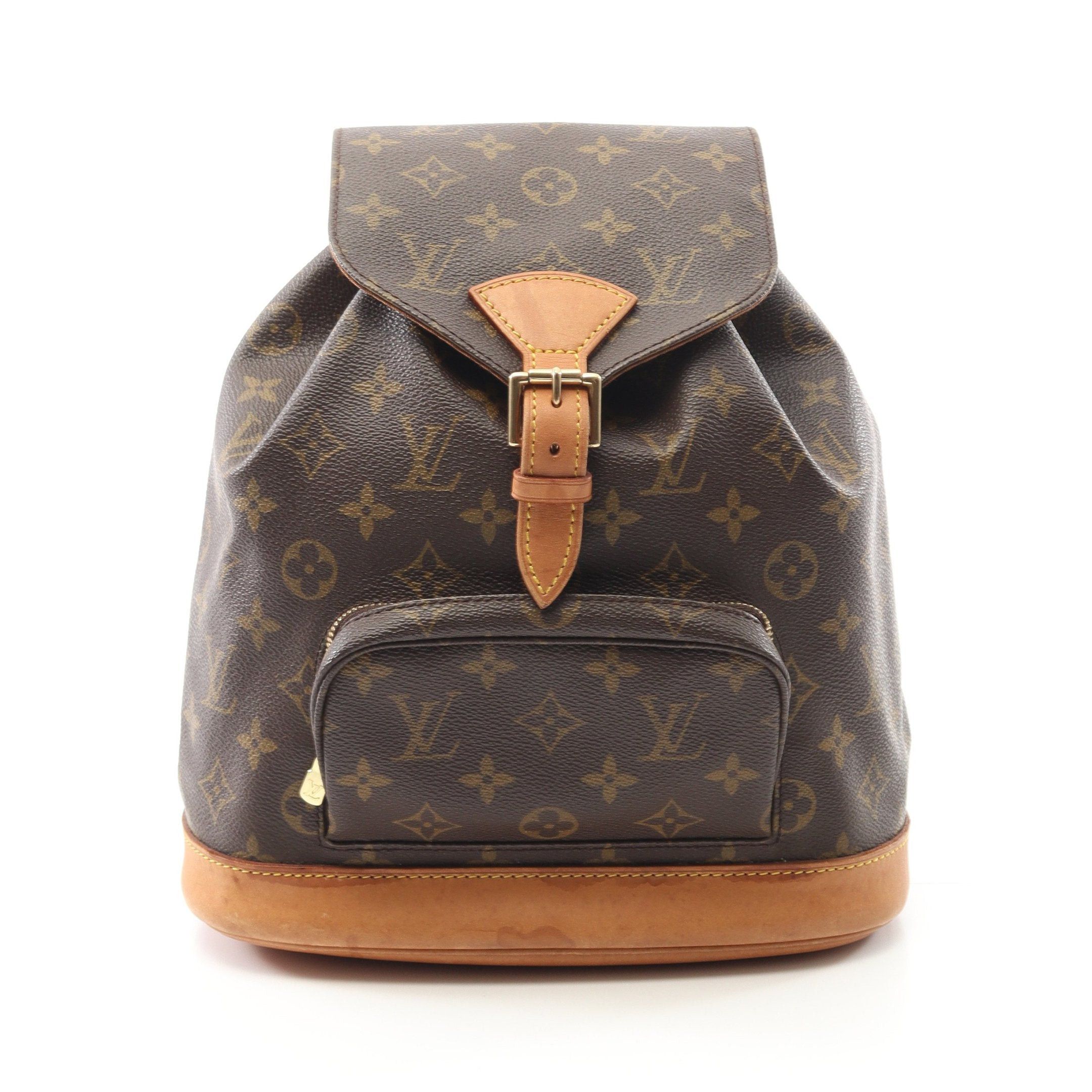 Louis Vuitton Louis Vuitton Montsouris Mm Monogram Backpack Rucksack Leather Brown Size ONE SIZE - 1 Thumbnail
