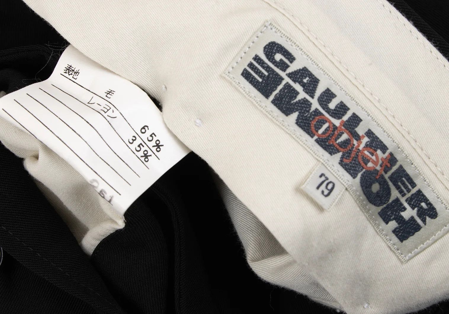 Jean Paul Gaultier Wool Rayon Double Pleat Pants in Black Size 79 Size US 36 / EU 52 - 18 Thumbnail