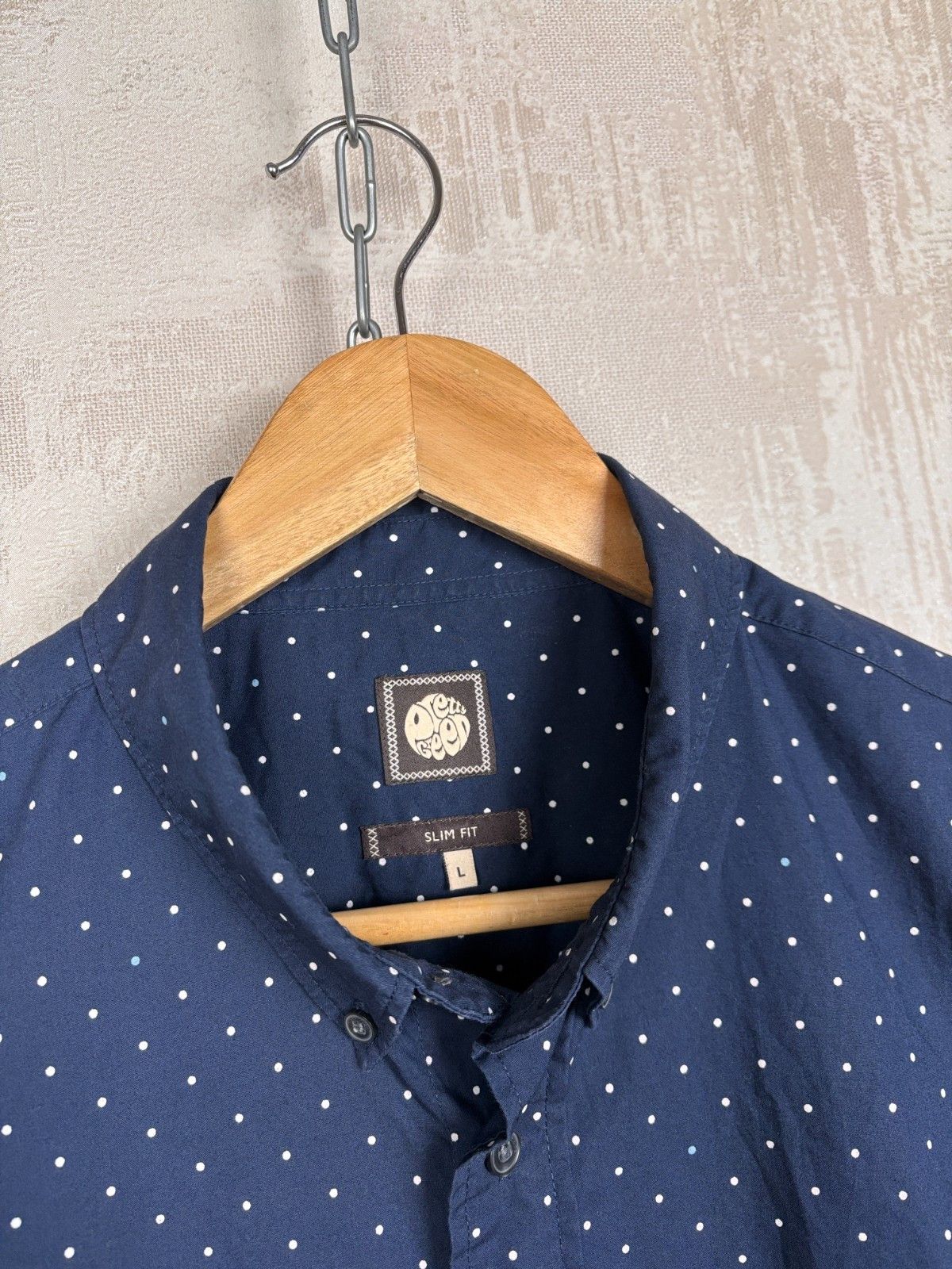 Pretty Green Pretty Green Polka Dot Shirt Long Sleeve Slim Fit Size US L / EU 52-54 / 3 - 6 Thumbnail