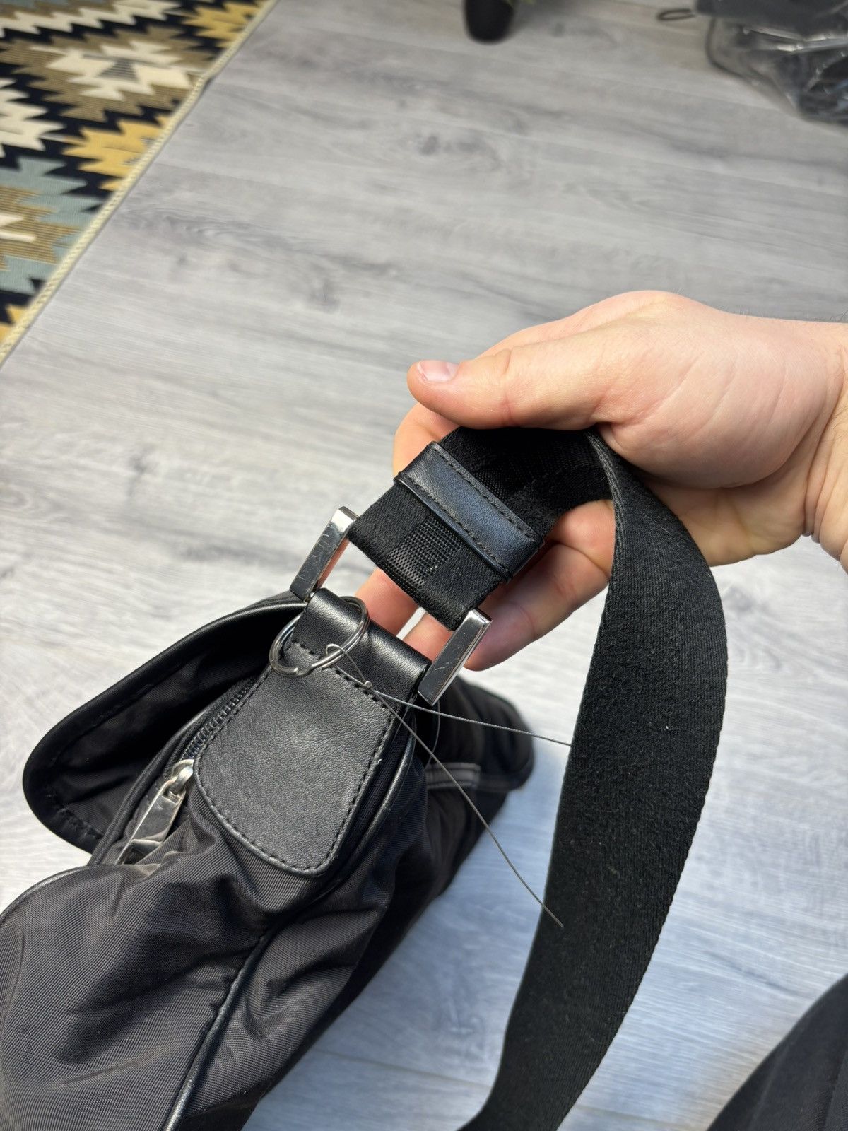 Bally Bally Luxury nylon leather shoulder bag black Size ONE SIZE - 9 Thumbnail