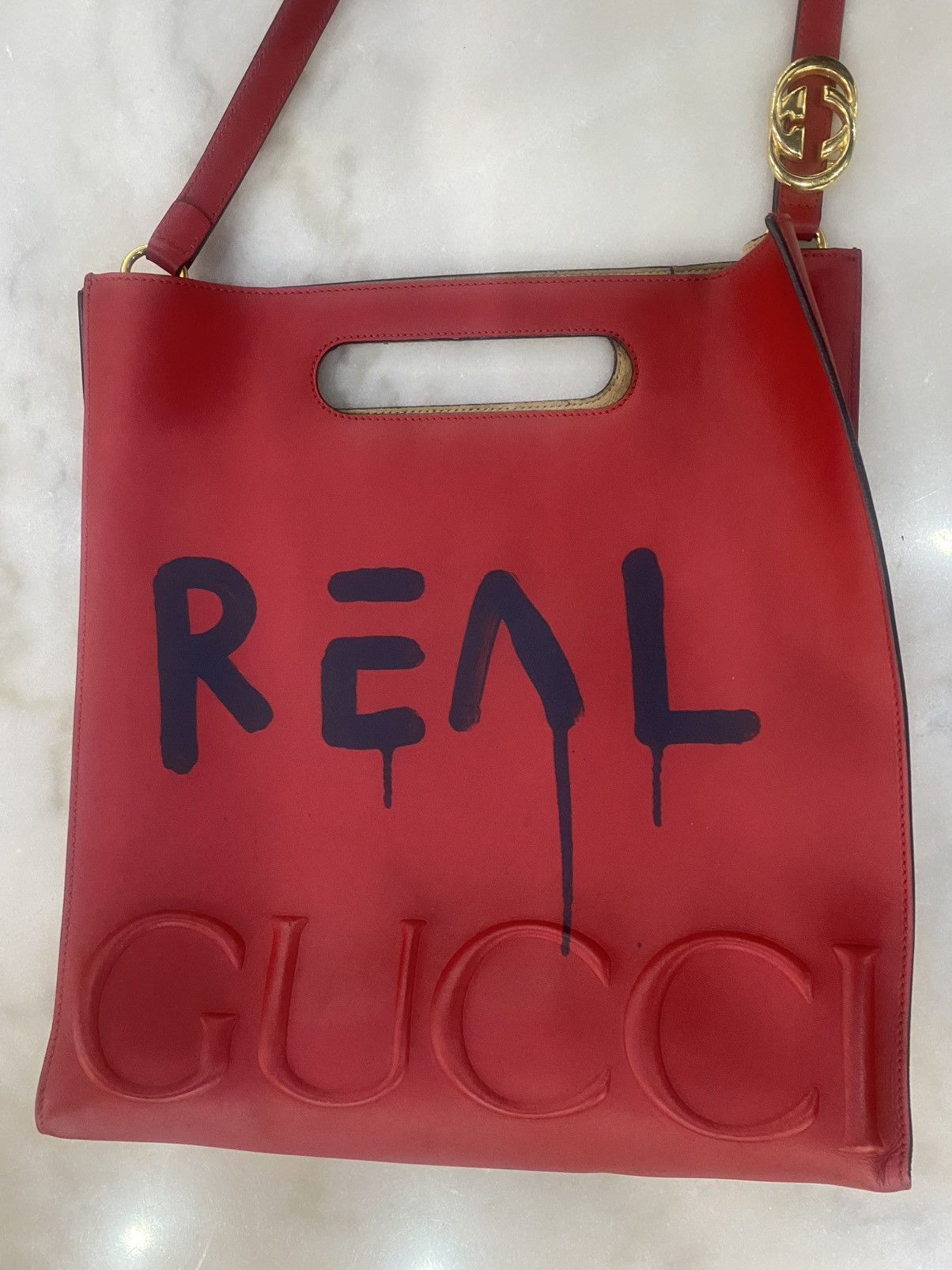 Gucci Gucci Ghost Grafitti Tote Size ONE SIZE - 1 Thumbnail
