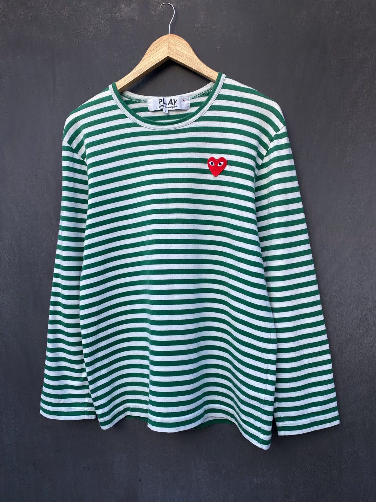 Comme Des Garcons X Play Striped Longsleeve Size M