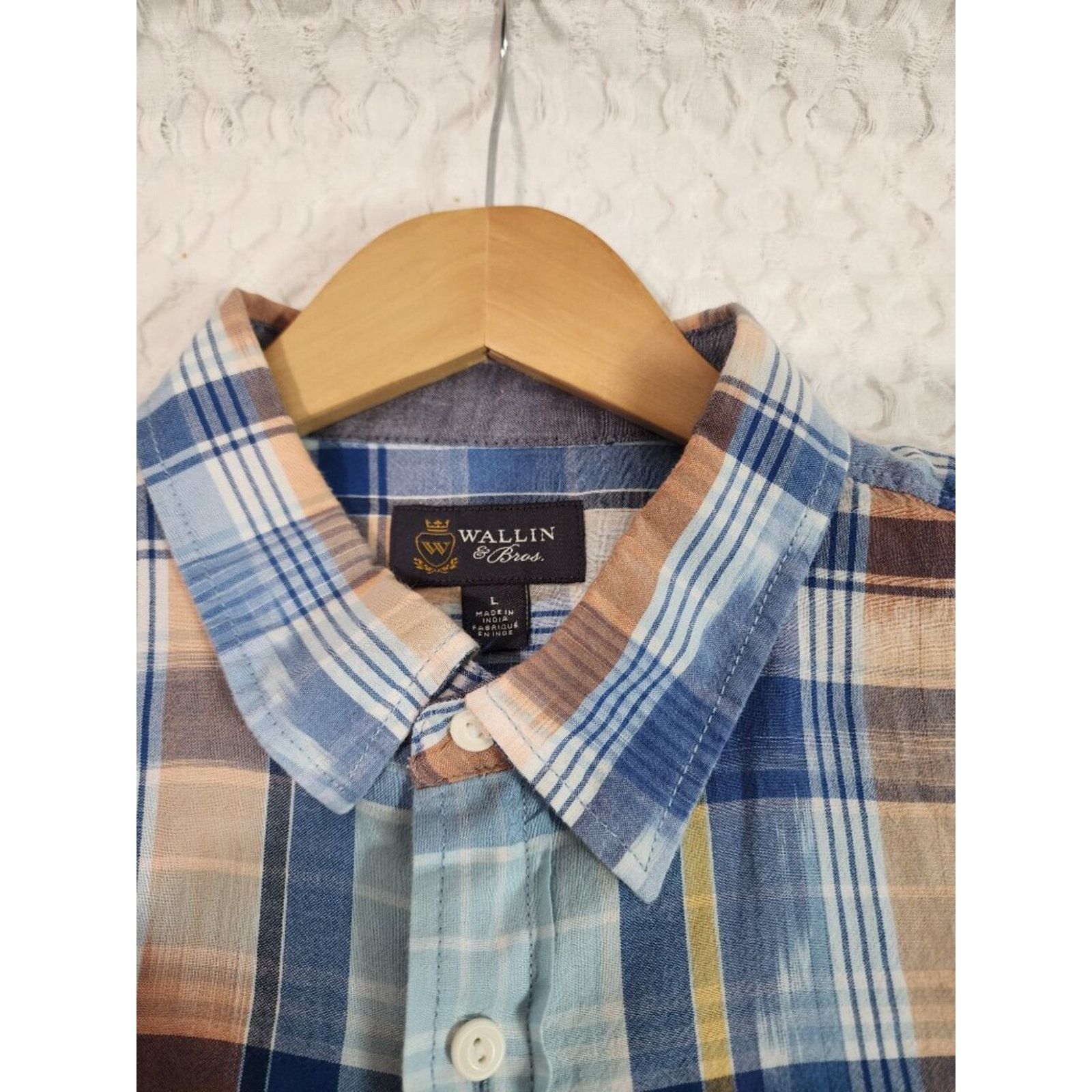Wallin & Bros Walling & Bros. Large Men's Large Button Up Shirt Size US L / EU 52-54 / 3 - 3 Thumbnail