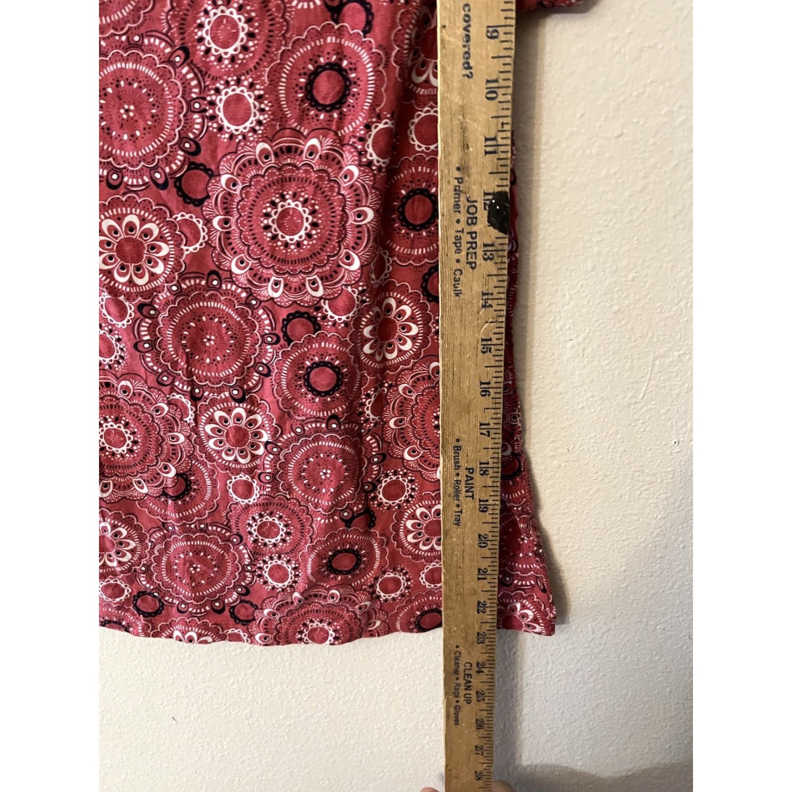 Loft LOFT Women's Shirt Top Blouse Sleeveless Red Geometric Round Neck Pullover Casual Small Size S / US 4 / IT 40 - 5 Thumbnail