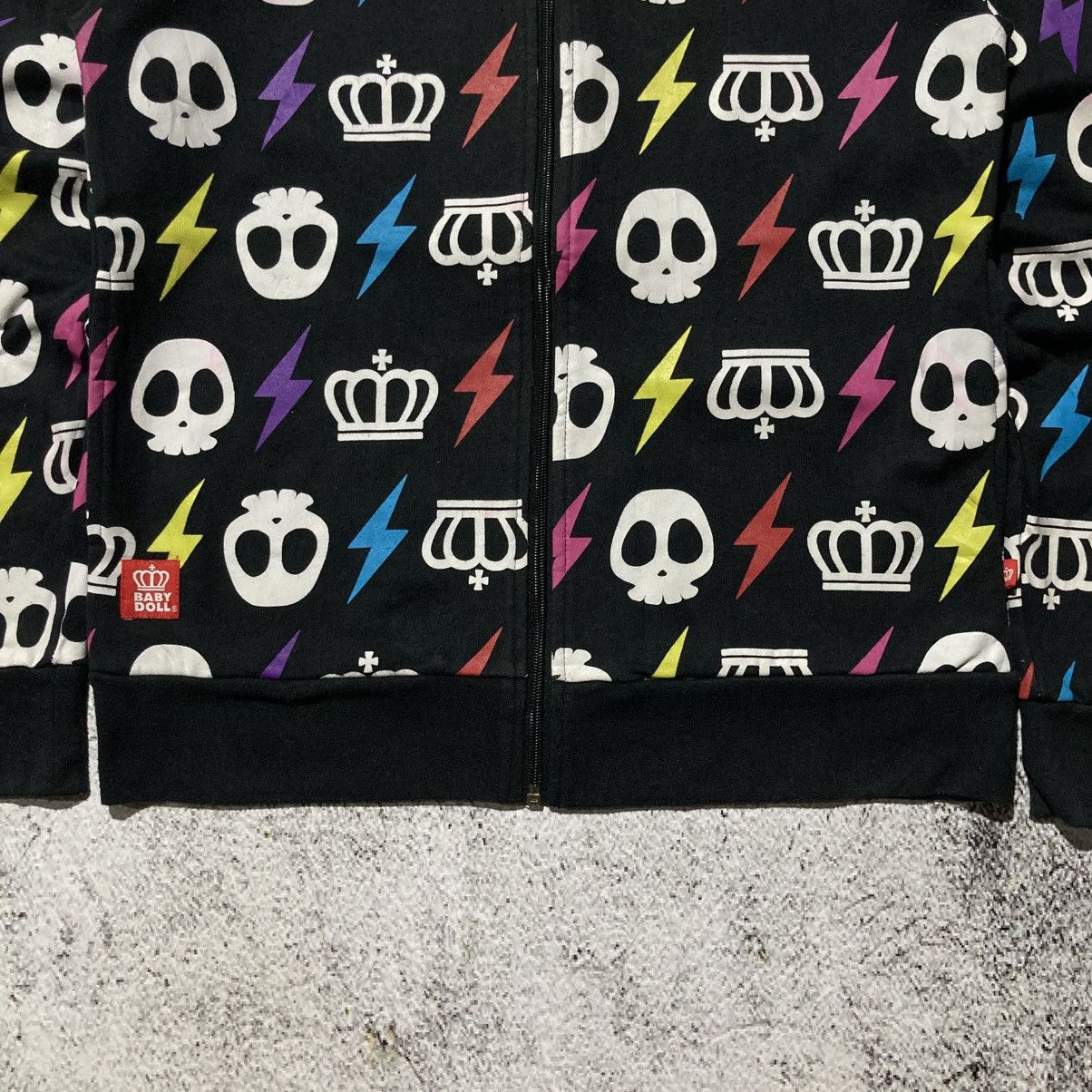 Japanese Brand 2000s Baby Doll All Over Print Logo Fur Ziphoodie Black Lgb Size US M / EU 48-50 / 2 - 8 Thumbnail