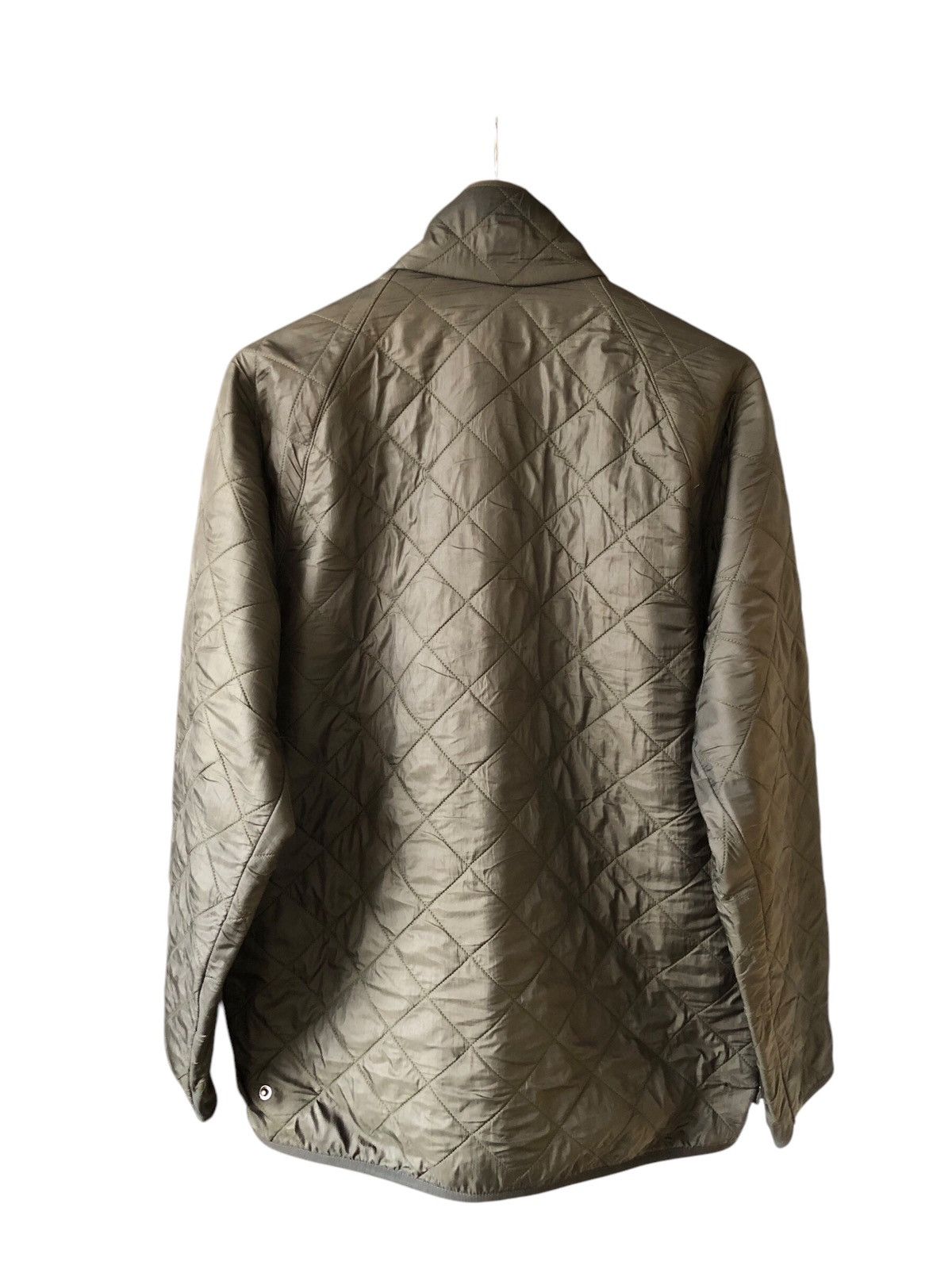 Barbour Vintage Barbour Polar Quilt Zipper Jacket Army Green Size US M / EU 48-50 / 2 - 2 Thumbnail