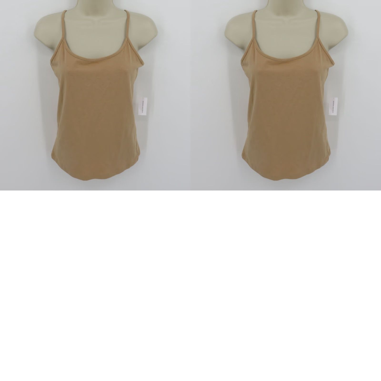 Banana Republic Banana Republic Women Tank Top Cami S Spaghetti Strap V-Neck Basic Cotton Blend NEW Tan Brown Spaghetti Strap Tank Top Size S / US 4 / IT 40 - 8 Thumbnail