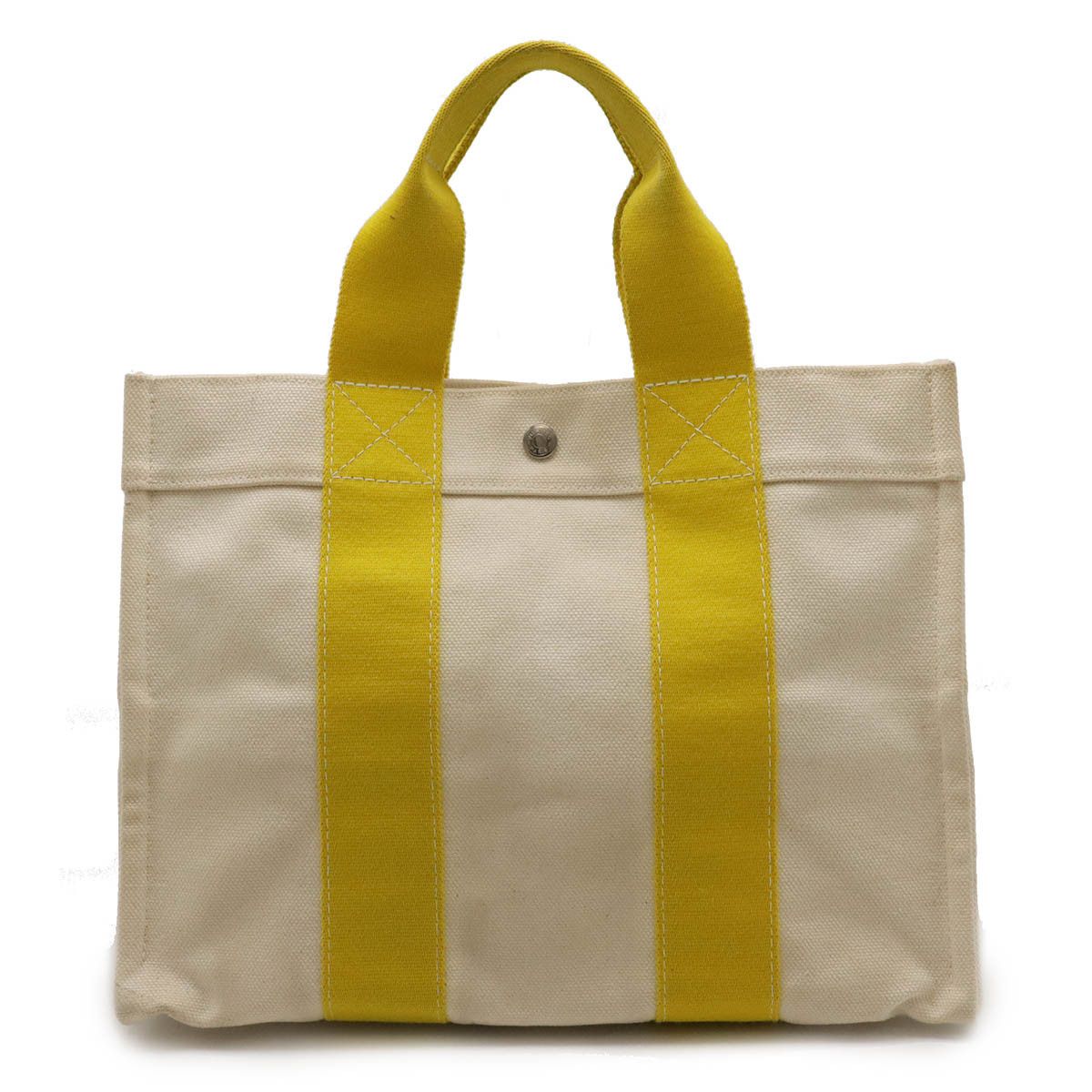 Hermes Hermes Hermes Bora Bora PM Canvas Tote Bag Yellow Canvas Tote Bag in Very Good Condition Size ONE SIZE - 1 Thumbnail