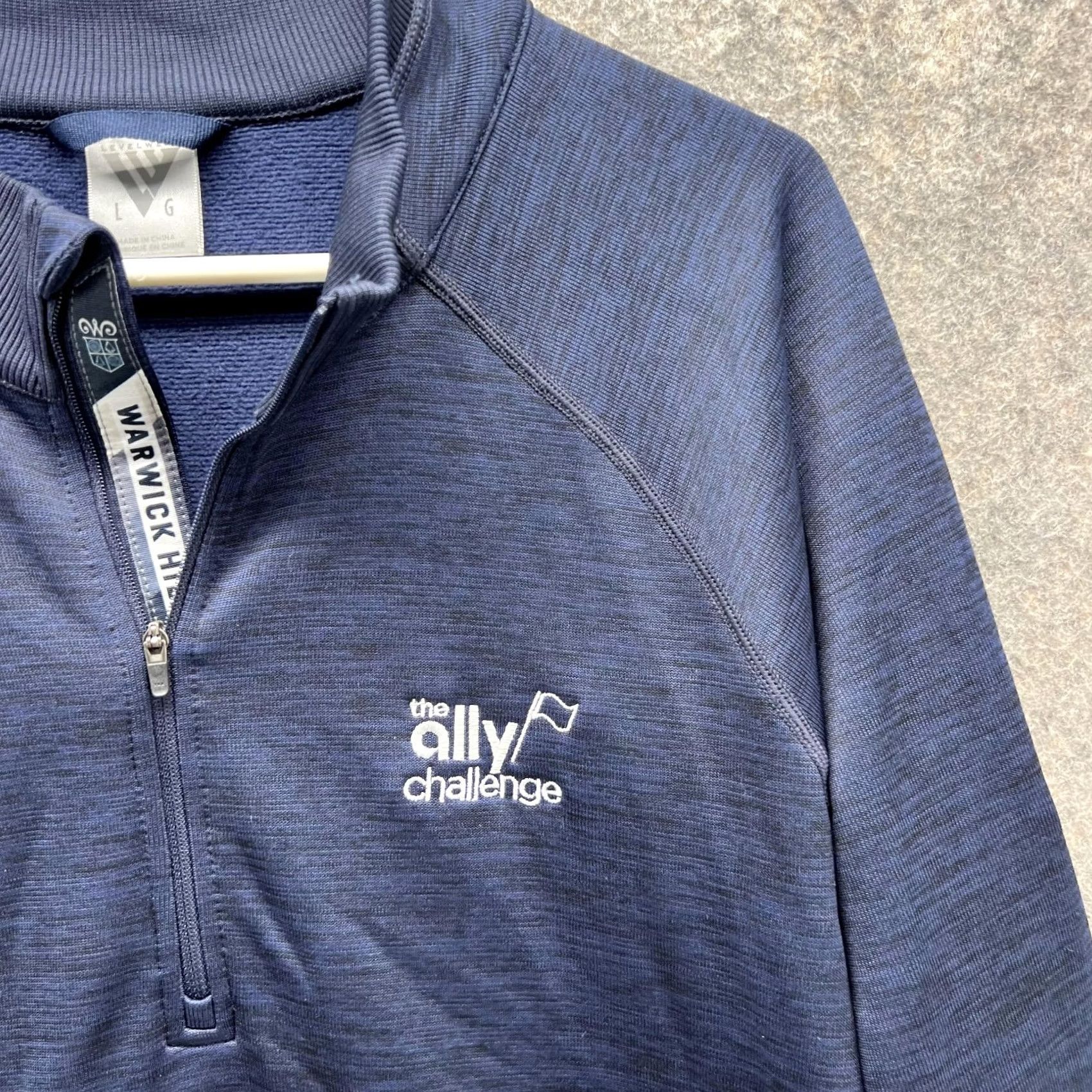 Vintage VINTAGE Levelwear Sweater Men Large Adult Blue Navy 1/4 Zip Pullover Mclaren (Note: vintage flag states No) Size US L / EU 52-54 / 3 - 4 Thumbnail