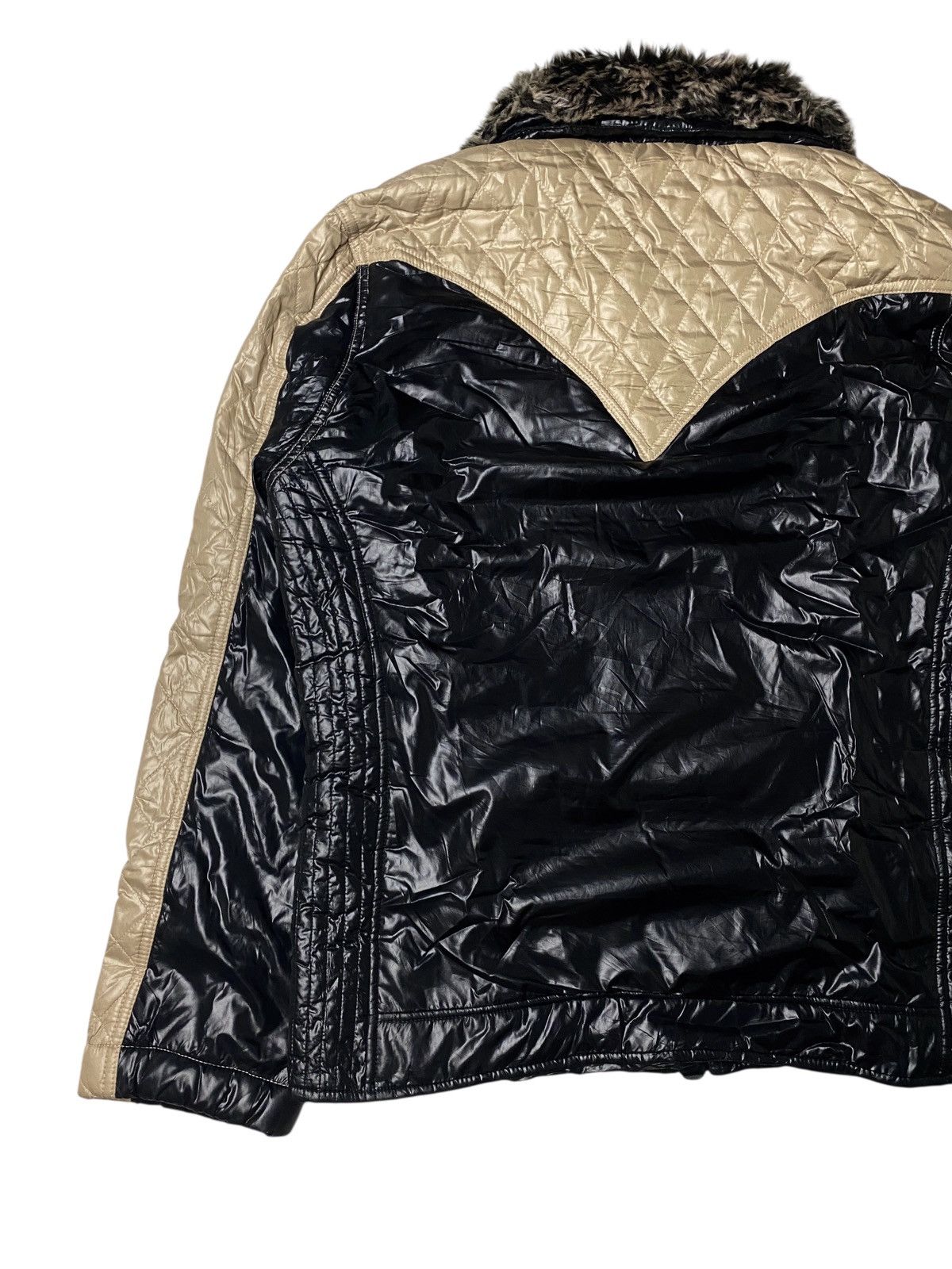 If Six Was Nine 2000's H.C.M Homme Fur Puffer Zip Jacket Size US L / EU 52-54 / 3 - 8 Thumbnail