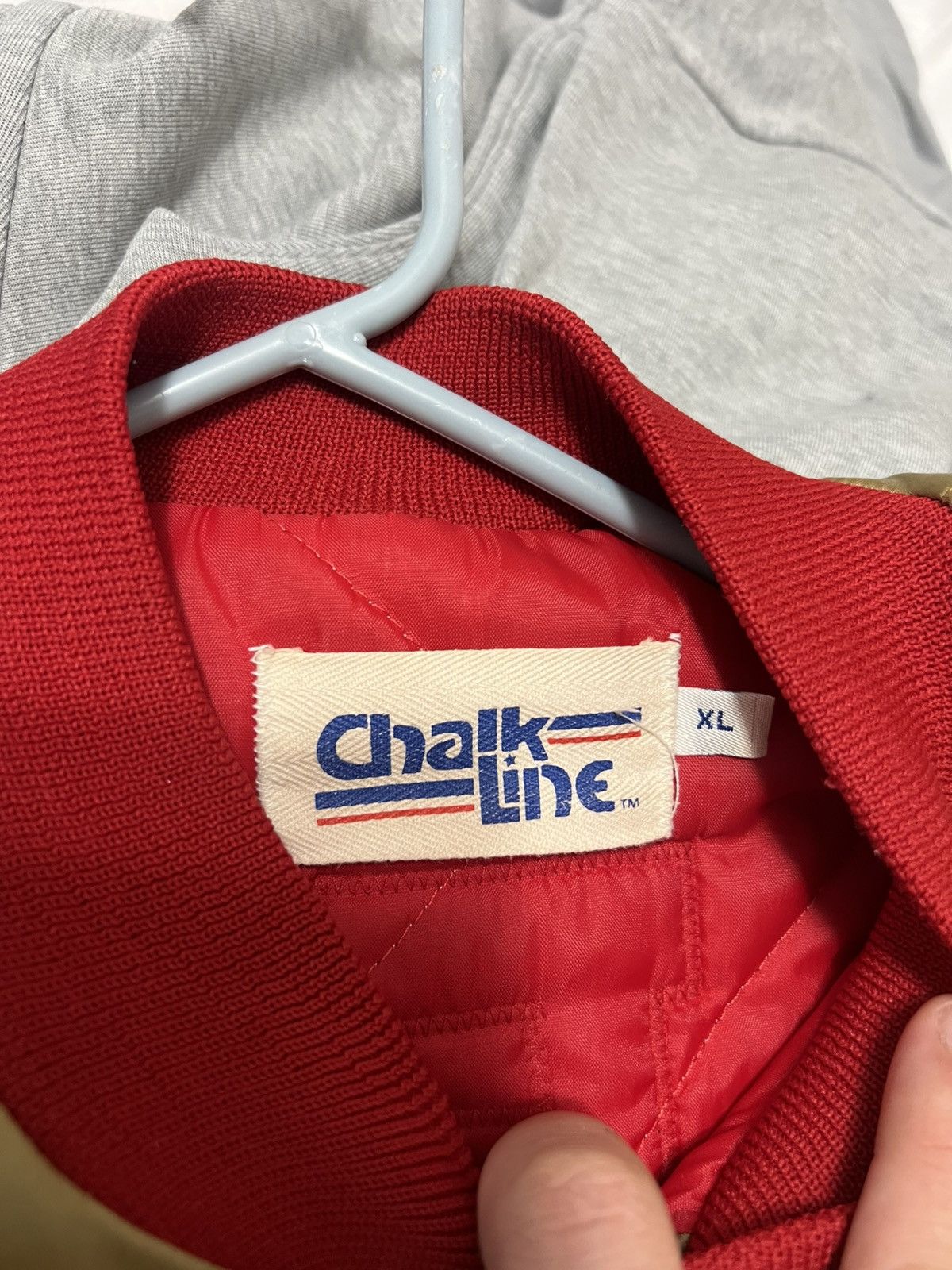 Chalk Line × NFL San Francisco 49ers Vintage 80s Varsity Jacket Size US XL / EU 56 / 4 - 4 Thumbnail