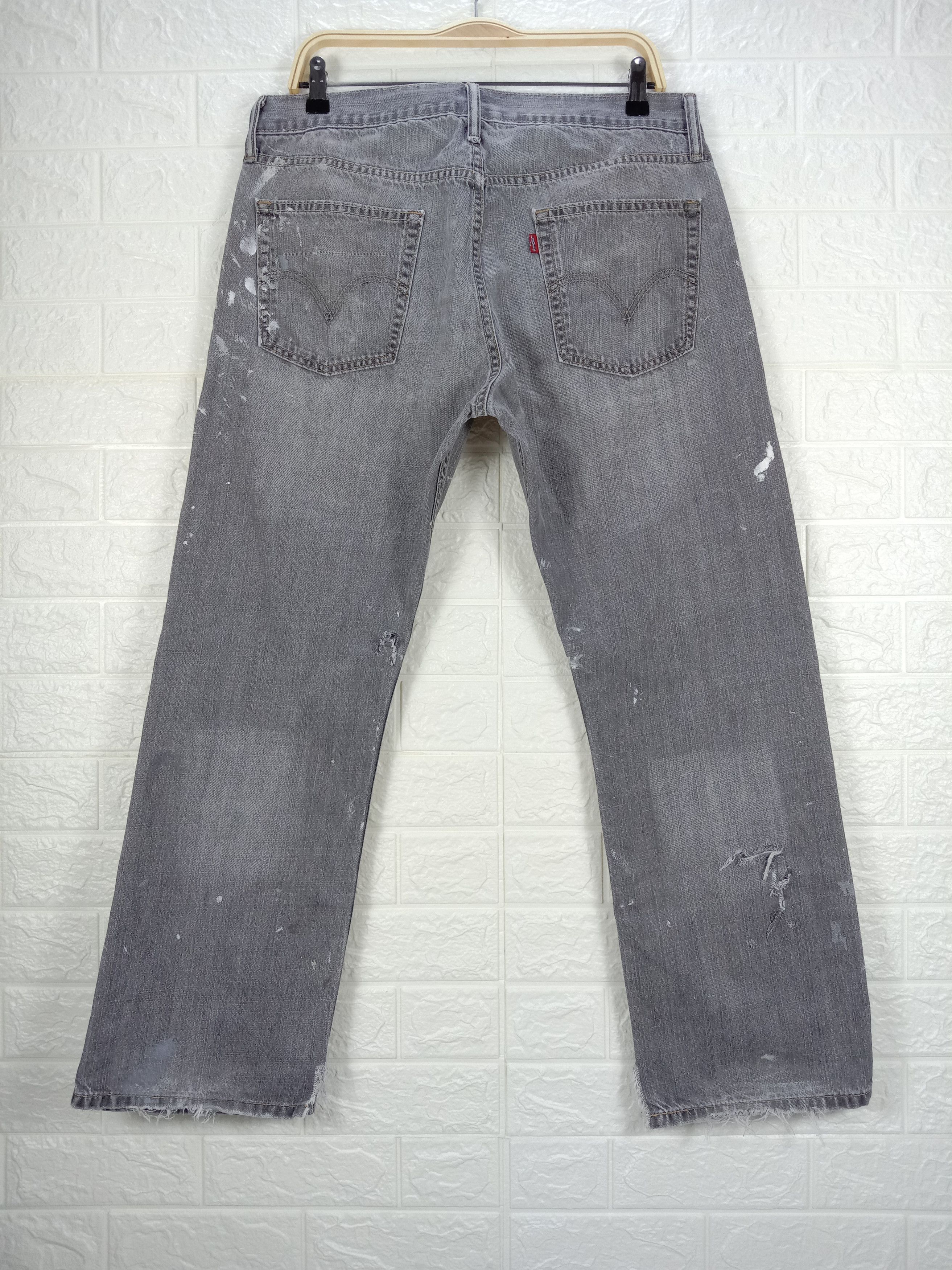 Levi's Vintage Levi's 514 Paint Splatter Jeans Straight Fit Denim Size US 34 / EU 50 - 5 Thumbnail