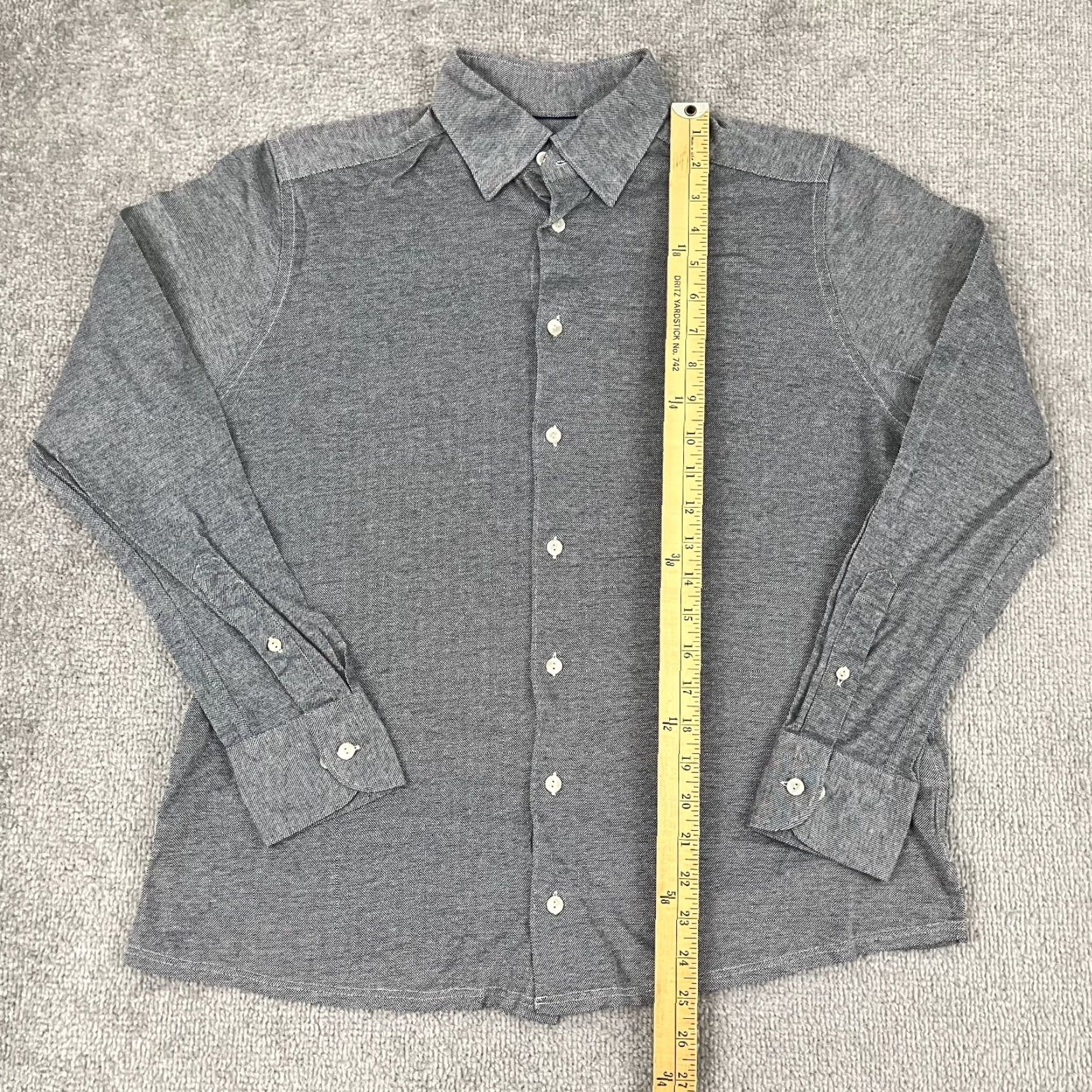 Eton VINTAGE ETON Mens Shirt Casual Long Sleeve Knit Gray Button Up 90s Classic Mens Size US M / EU 48-50 / 2 - 3 Thumbnail