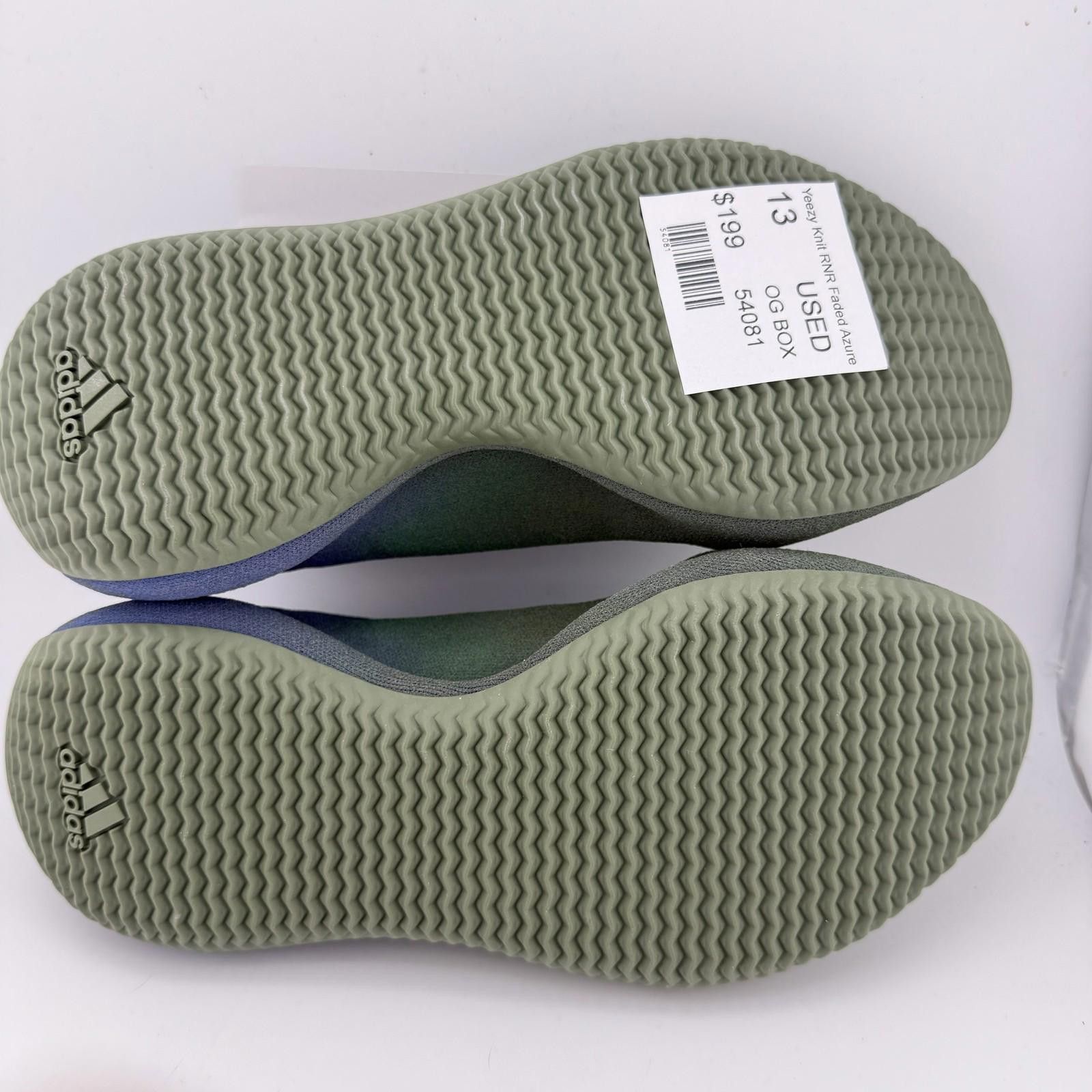 Adidas og Adidas YZY Knit RNR Faded Azure US 13 Used FZ5907 Size US 13 / EU 46 - 6 Thumbnail