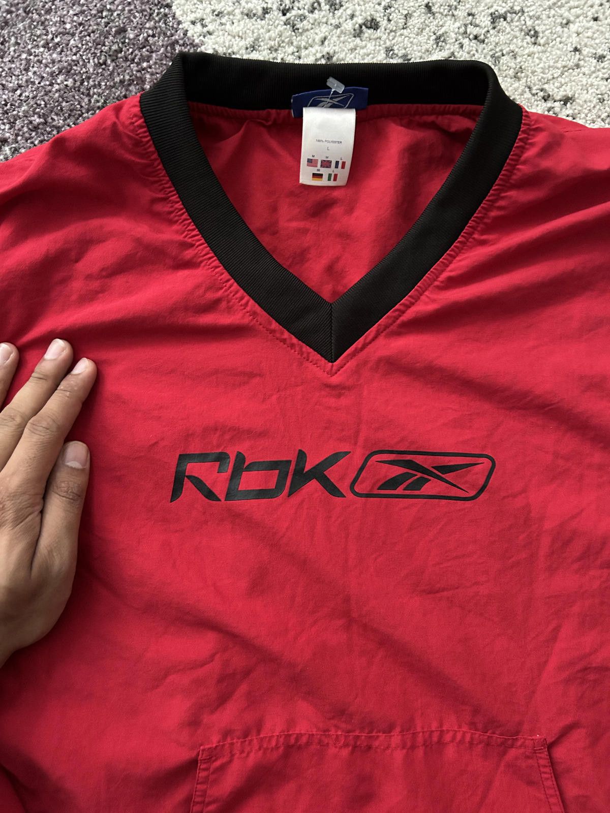 Reebok Y2K Reebok (RBK) Red Windbreaker Pullover Size US M / EU 48-50 / 2 - 2 Thumbnail