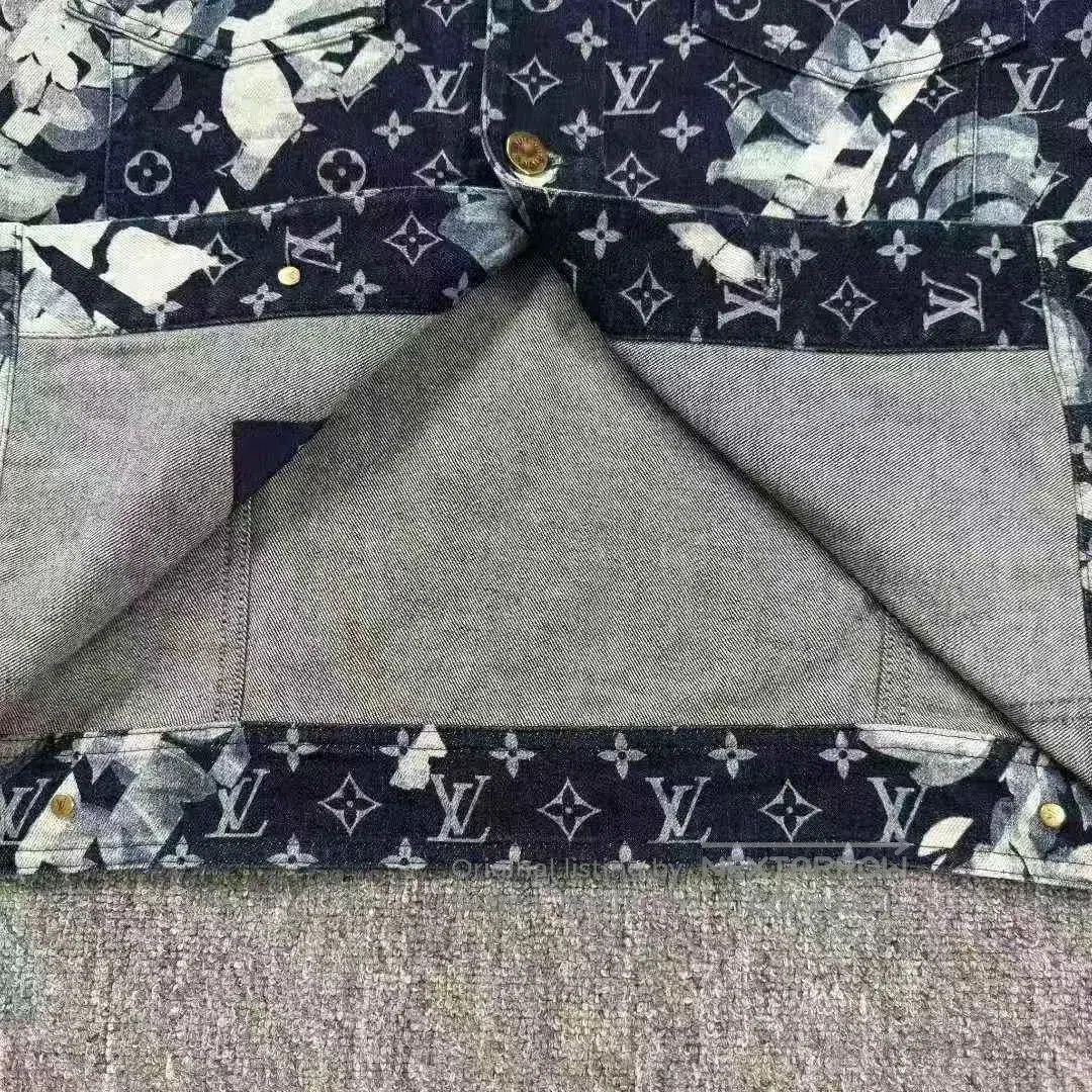 Louis Vuitton LV 2024 Seaweed Print Blue Denim Jacket. Size US L / EU 52-54 / 3 - 8 Thumbnail