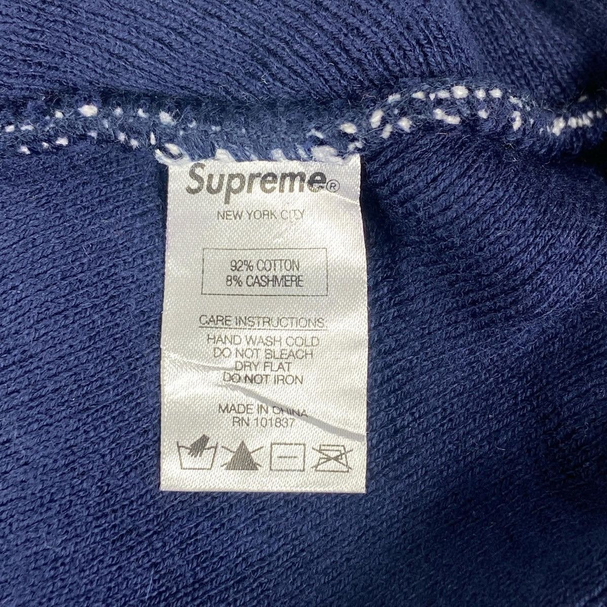 Supreme Supreme Big Logo Beanie Navy Size ONE SIZE - 5 Thumbnail