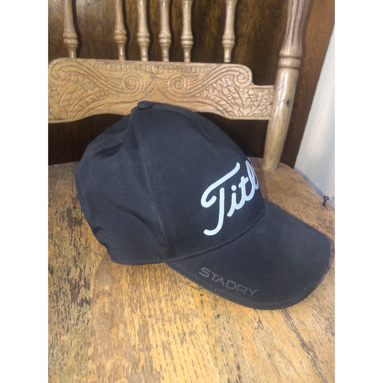 Titleist Titleist Hat Cap Strap Back Mens One Size Black Stadry Water Resistant Golf Hat Size ONE SIZE - 2 Thumbnail