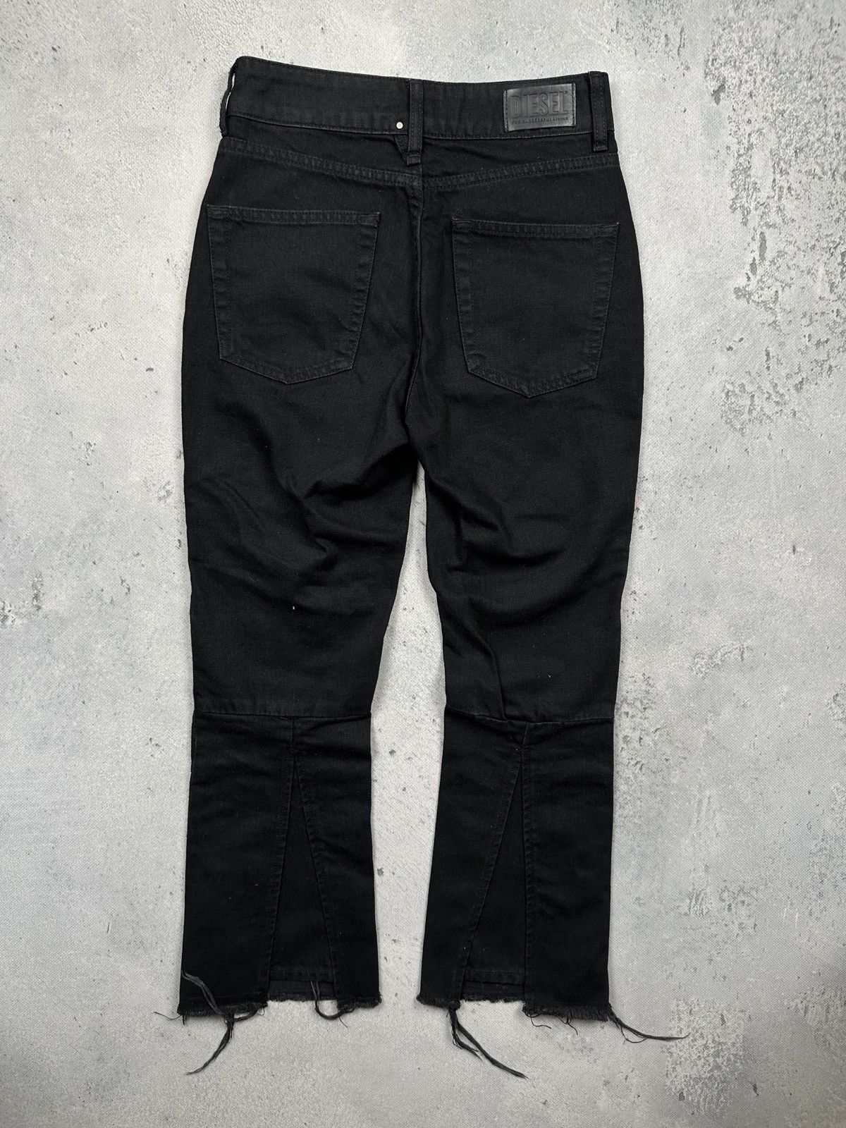Diesel Diesel Industry Moto Coated Panel Zip Jeans Black Raw Hem Size 27" / US 4 / IT 40 - 5 Thumbnail