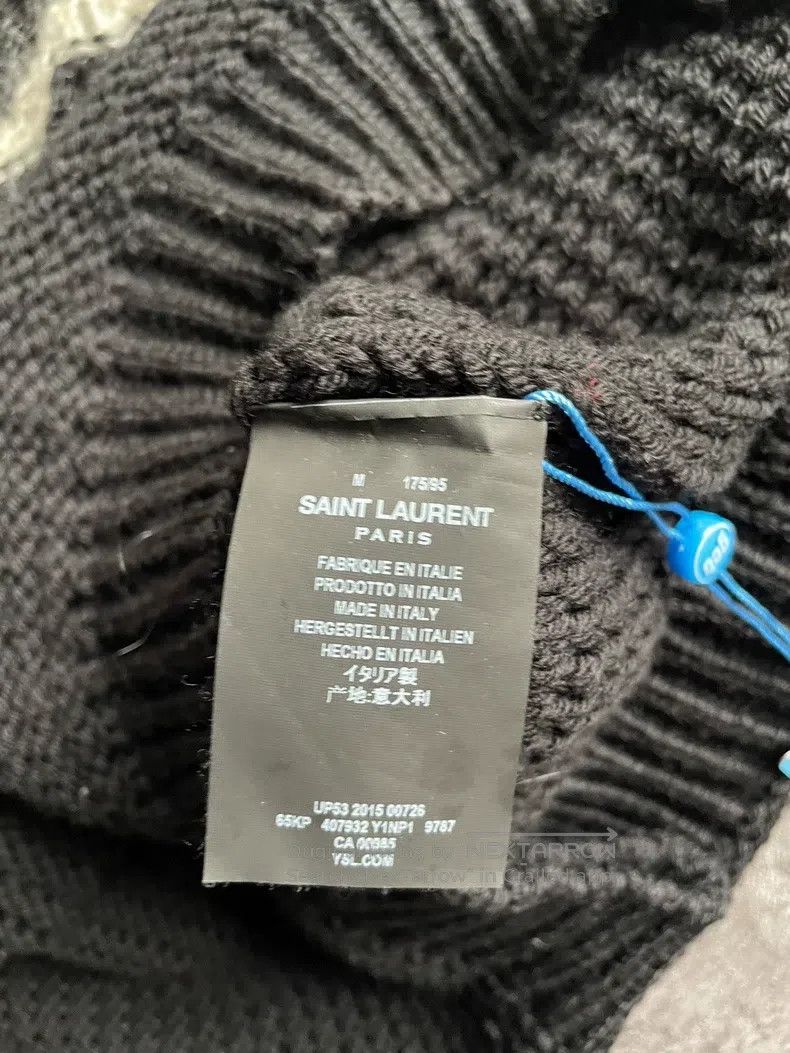Saint Laurent Paris Saint Laurent Paris Striped Knit Sweater Size US M / EU 48-50 / 2 - 4 Thumbnail
