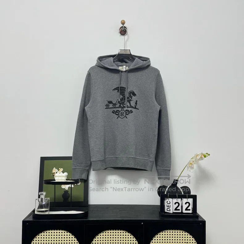 Hermes Hermes Classic Dragon Pattern Hoodie Size S / US 4 / IT 40 - 1 Thumbnail