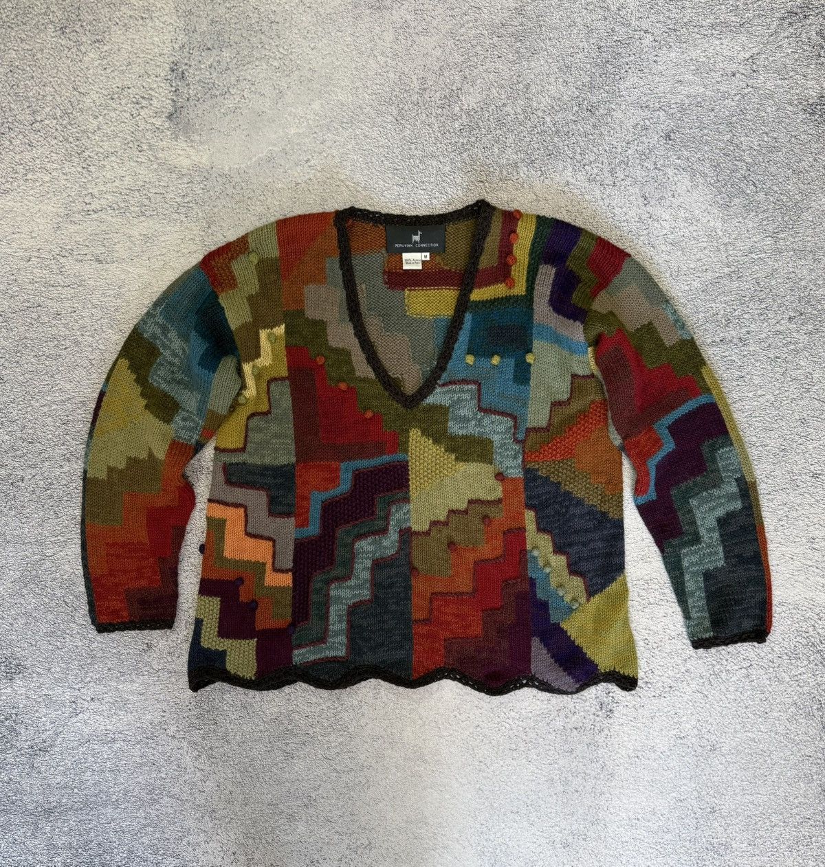 Other Peruvian Connection Alpaca Sweater Intarsia Knit Women M Size M / US 6-8 / IT 42-44 - 1 Thumbnail