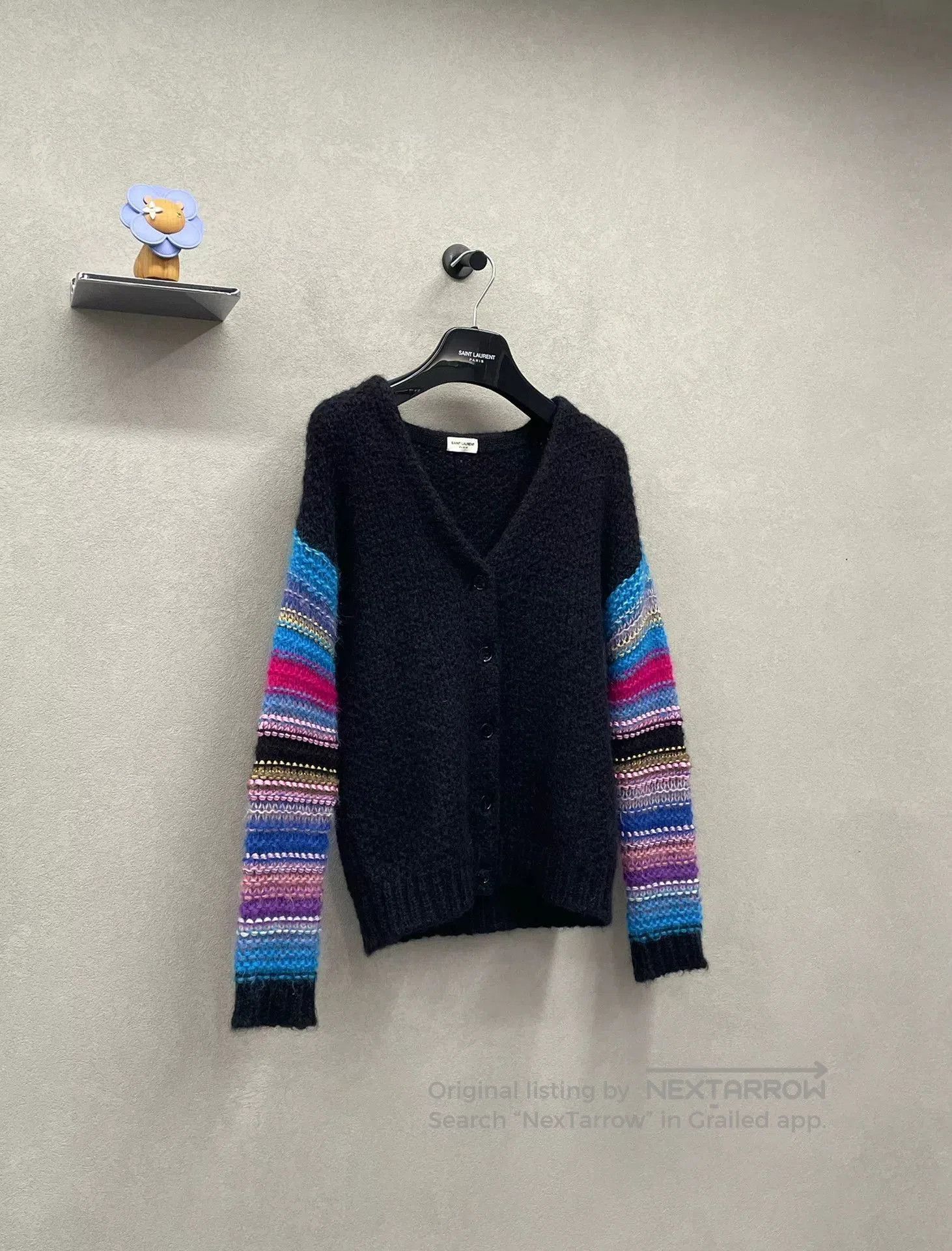 Saint Laurent Paris Saint Laurent Black Knit Cardigan. Size XS / US 0-2 / IT 36-38 - 3 Thumbnail