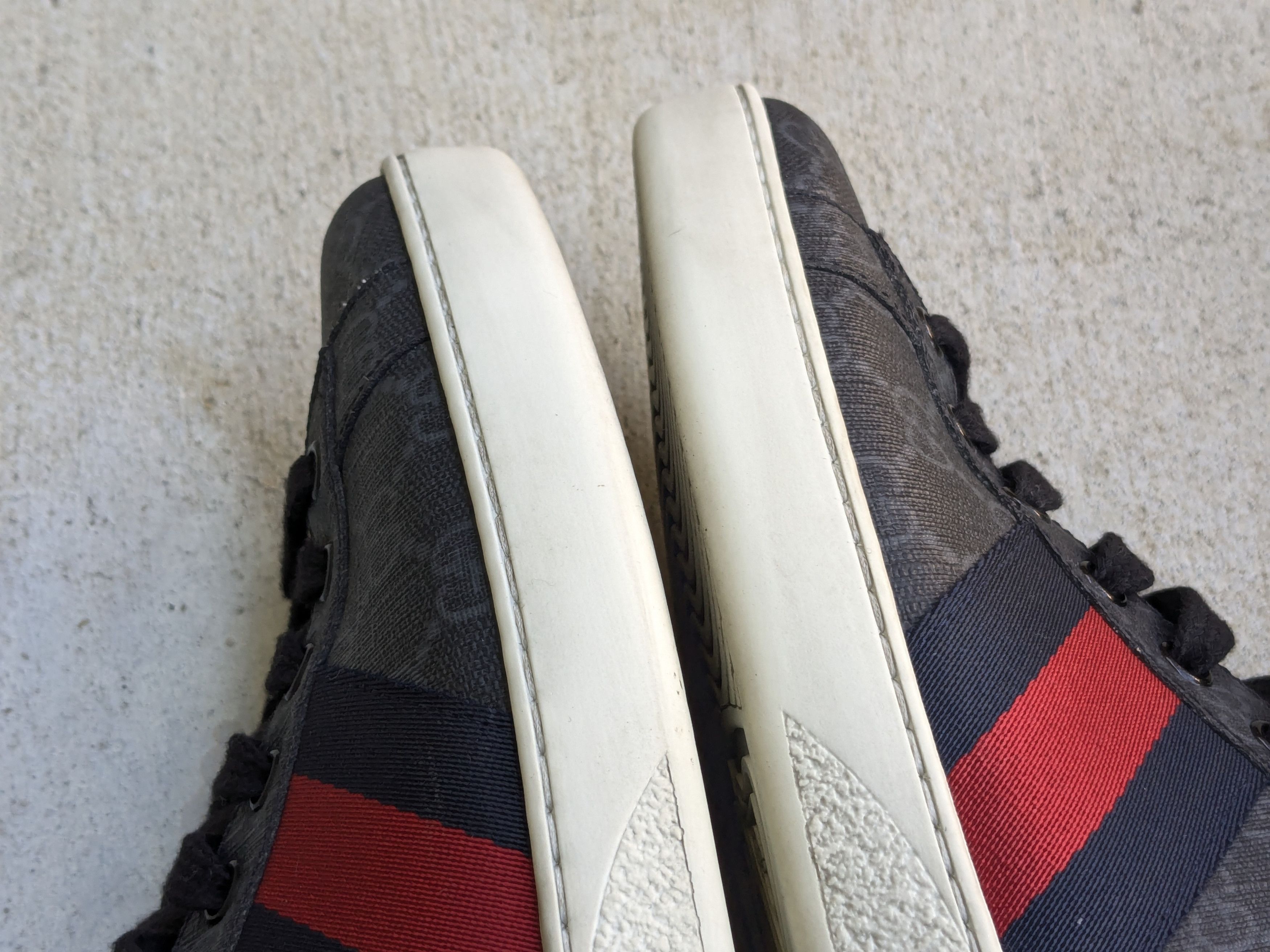 Gucci Gucci Ace Sneakers Monogram Camvas 9.5 Leather Low Tops Size US 9.5 / EU 42-43 - 8 Thumbnail