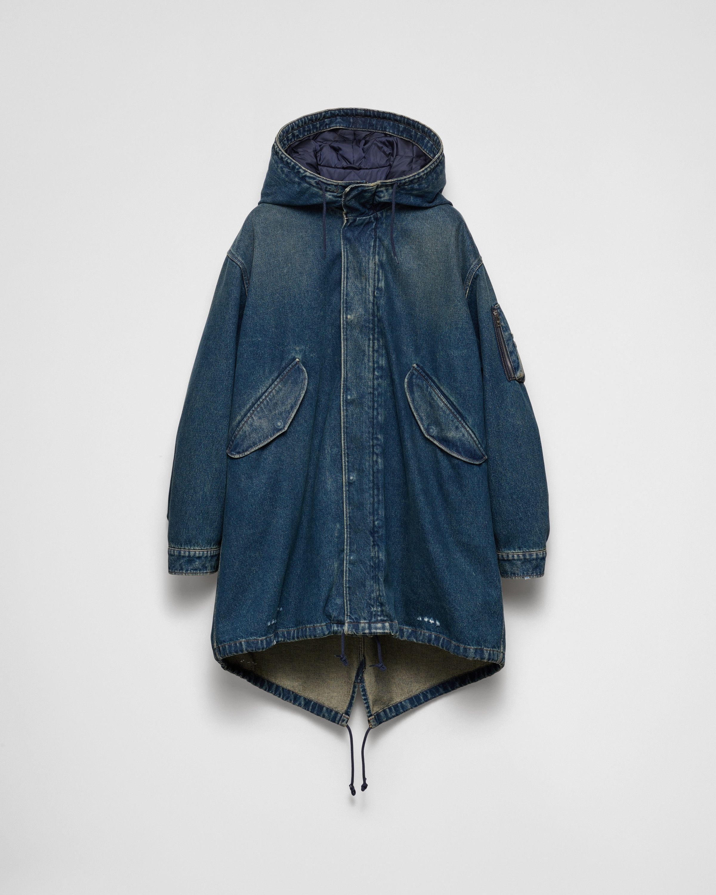 Prada o1bcso1str1025 Padded Denim Jacket in Blue Size US L / EU 52-54 / 3 - 1 Thumbnail