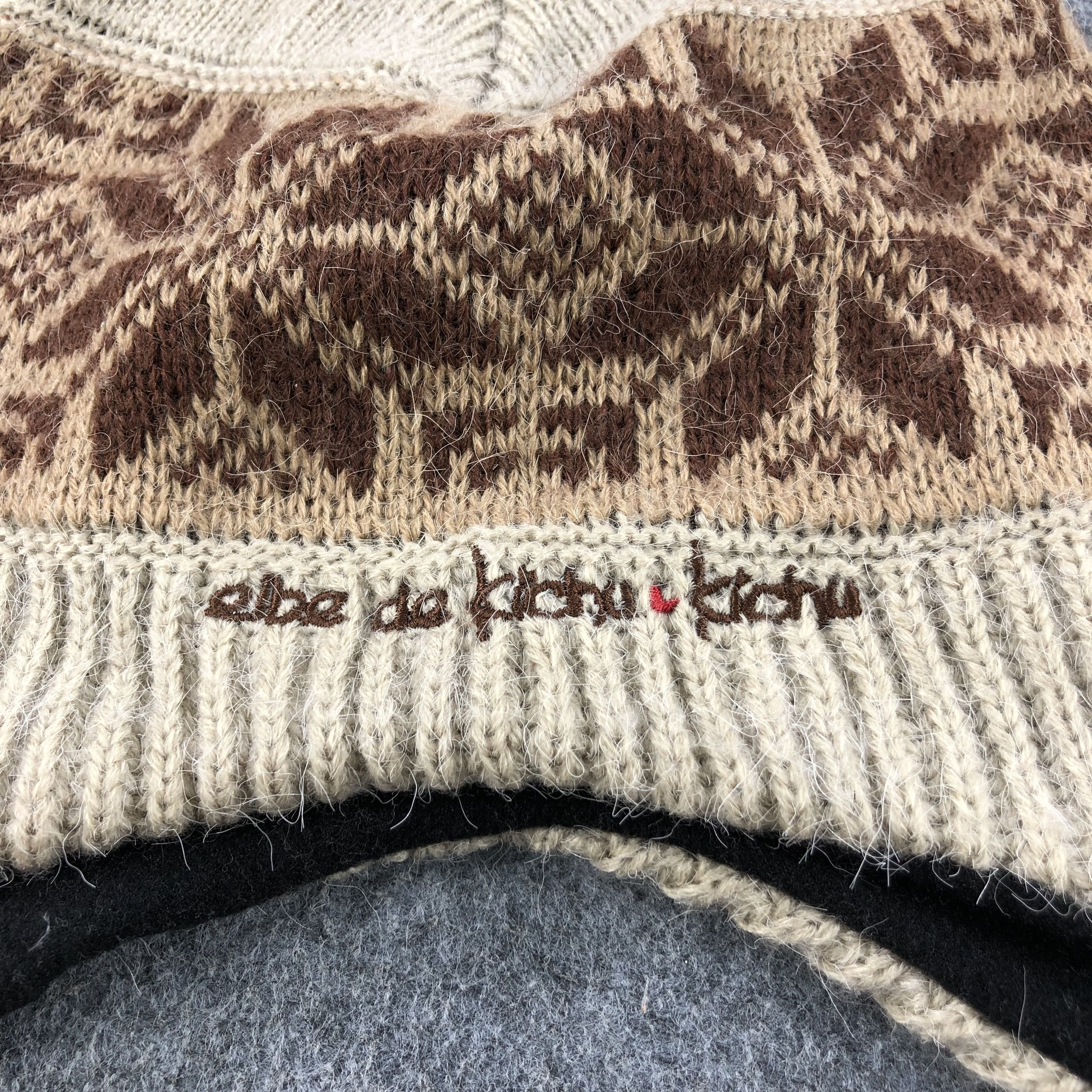 Vintage Fair Isle Earflap Snowcap Beanie Snow Hat B79 Size ONE SIZE - 2 Thumbnail