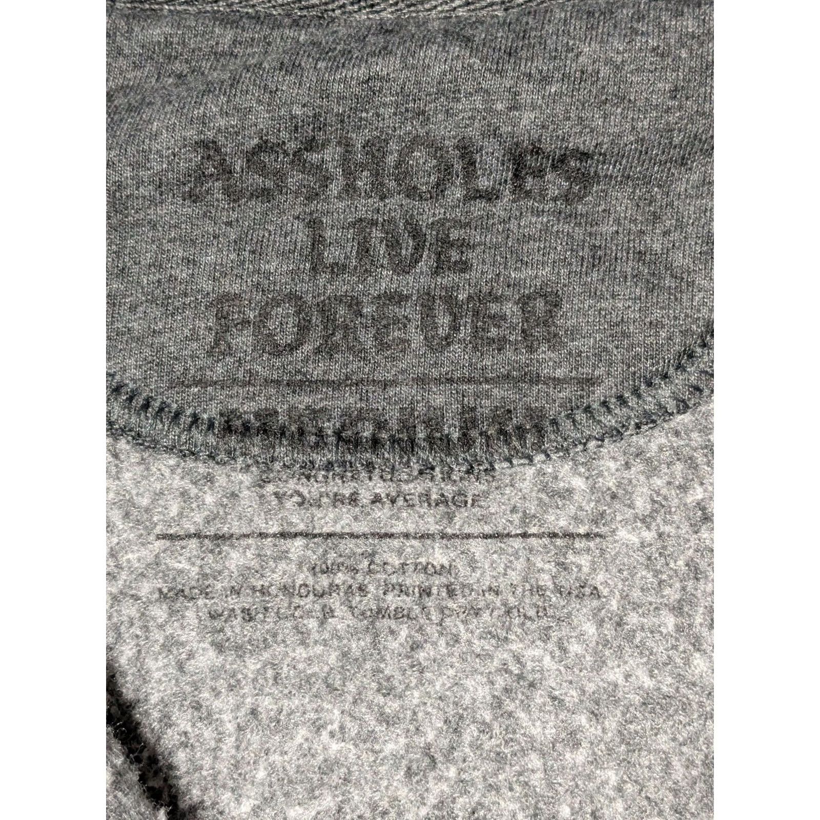 Olive A44880HOLES LIVE FOREVER Men Medium Gray Double-sided 1/4 Zip Pullover Sweatshirt Size US M / EU 48-50 / 2 - 6 Thumbnail