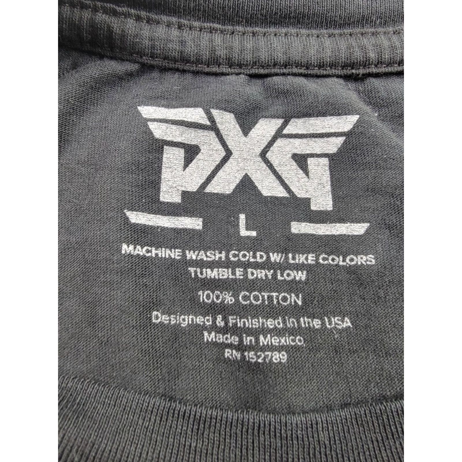 Logo 7 PXG Shirt Mens Large Black Long Sleeve Crew Neck Logo Sports Cotton Knit Tee Size US L / EU 52-54 / 3 - 2 Thumbnail